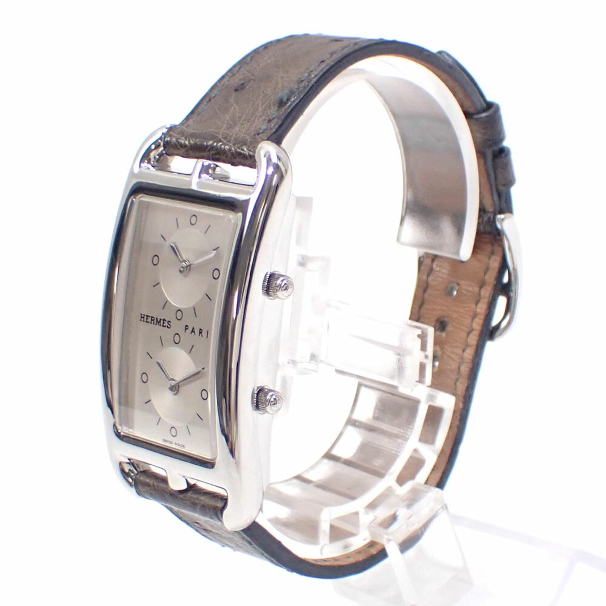Hermes Cape Cod Ladies Quartz Watch, Stainless Steel, Leather Strap, CC3-510, Battery Operated, Brown, â–¡H Stamp, Circa 2004