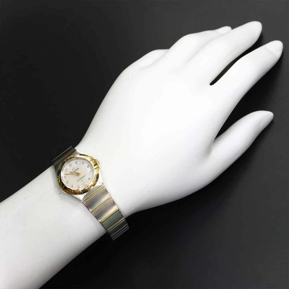 Omega Constellation 123 20 24 60 55 001 Weiß Gehäuse Zifferblatt 24 mm Uhr