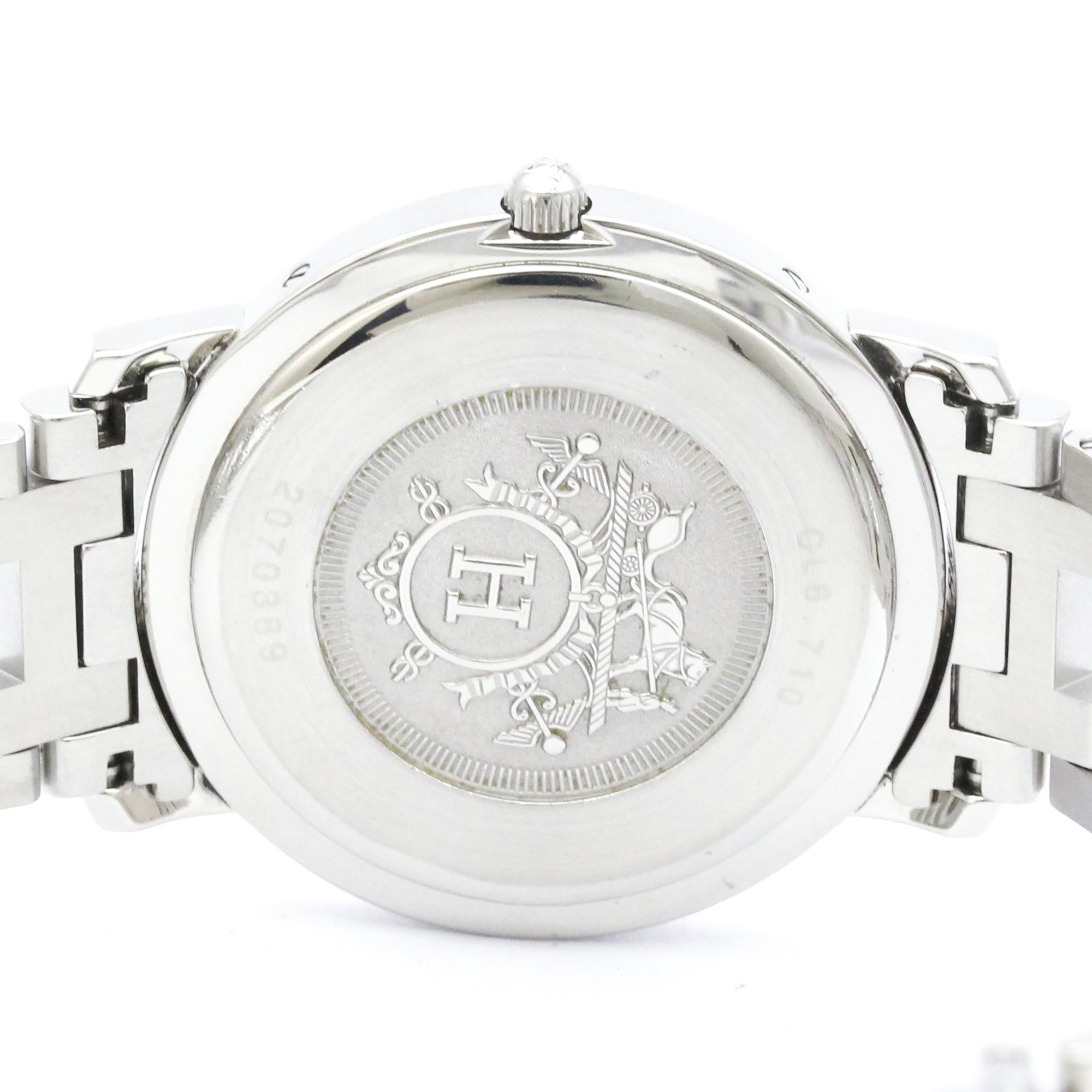 Montre pour homme HERMES Clipper en acier inoxydable Quartz CL6.710