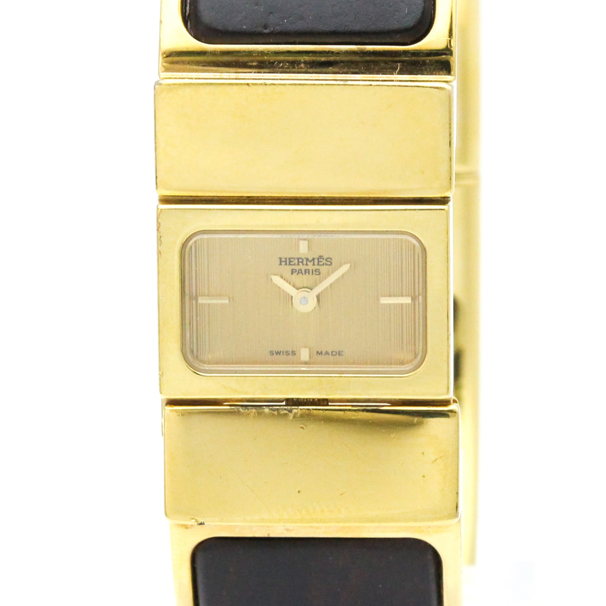 Hermes Loque LO1.201 Gold Dial 20mm Watch