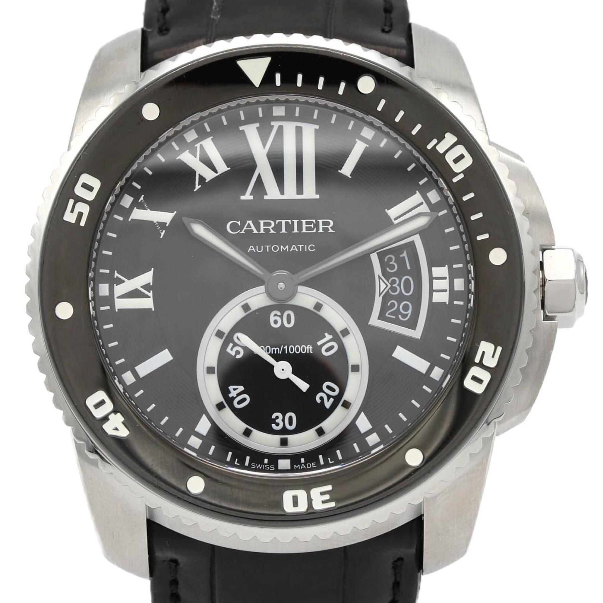 Cartier Calibre de Diver W7100056 Black Dial 42mm Watch