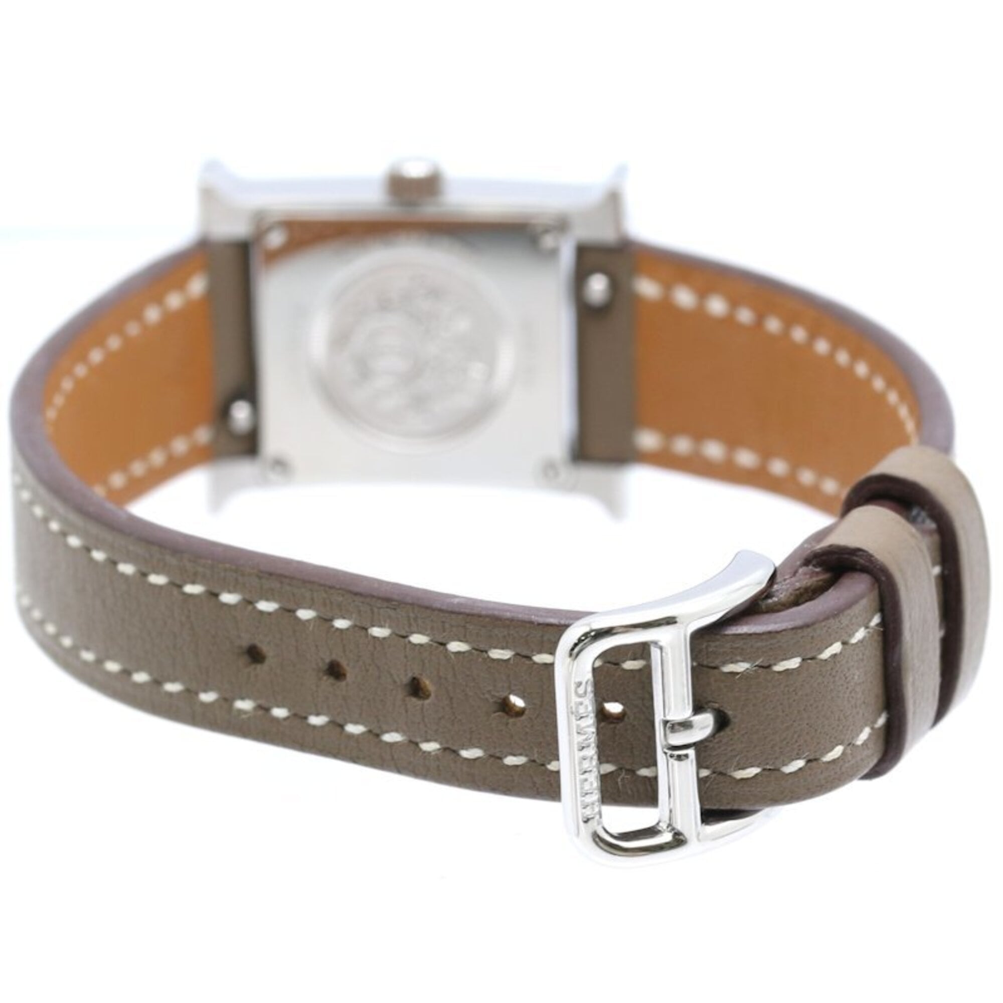 Hermes H-mini HH1.110.131/WW18 037883WW00 White Dial 17mm Watch