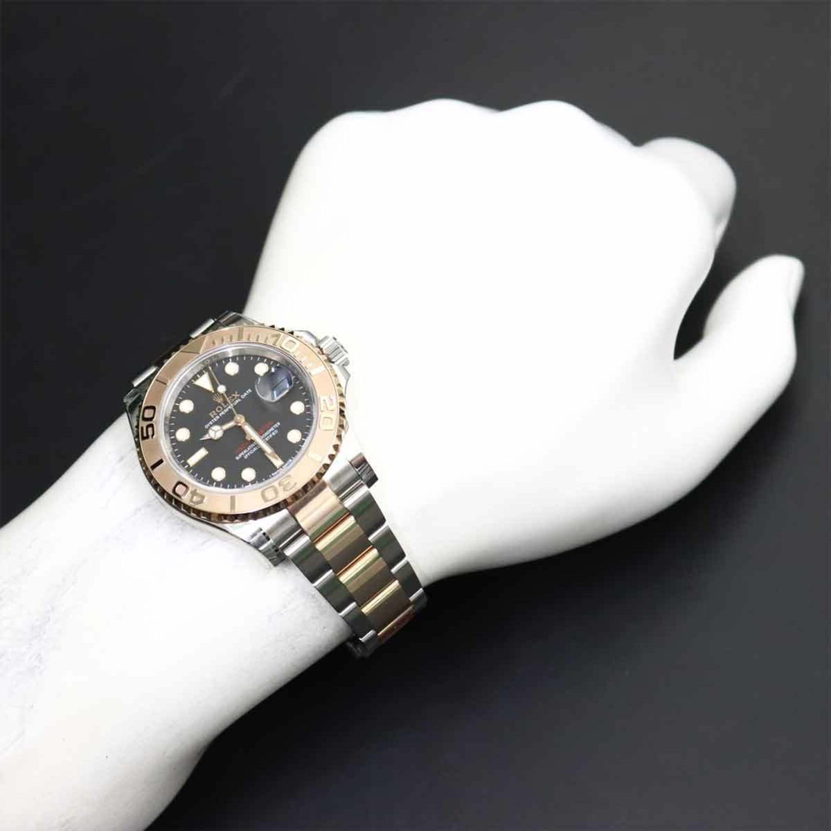 Rolex Yachtmaster Rolesor 116621 Black Dial 41mm Watch