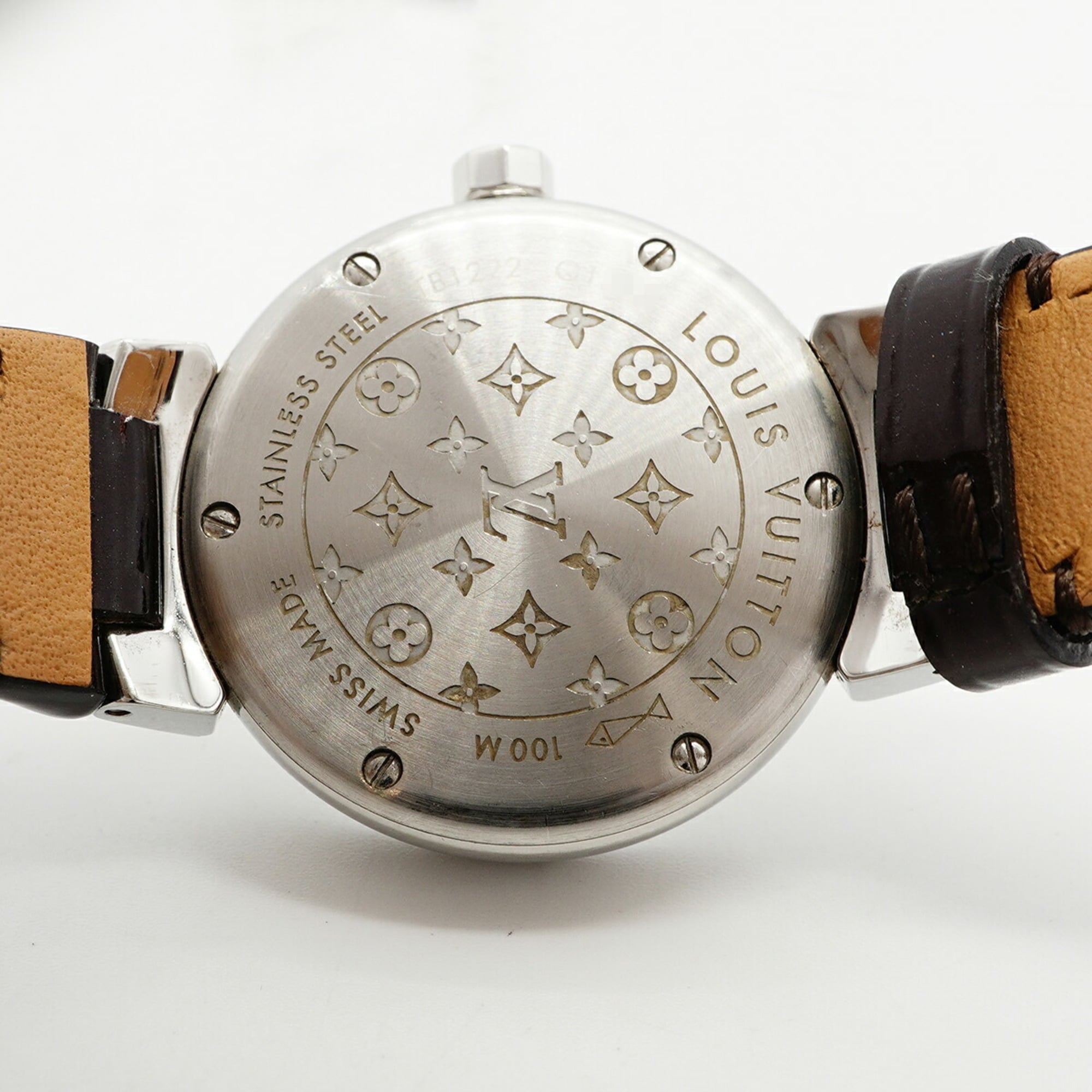 Louis Vuitton Tambour Q121K dameshorloge met zilveren wijzerplaat