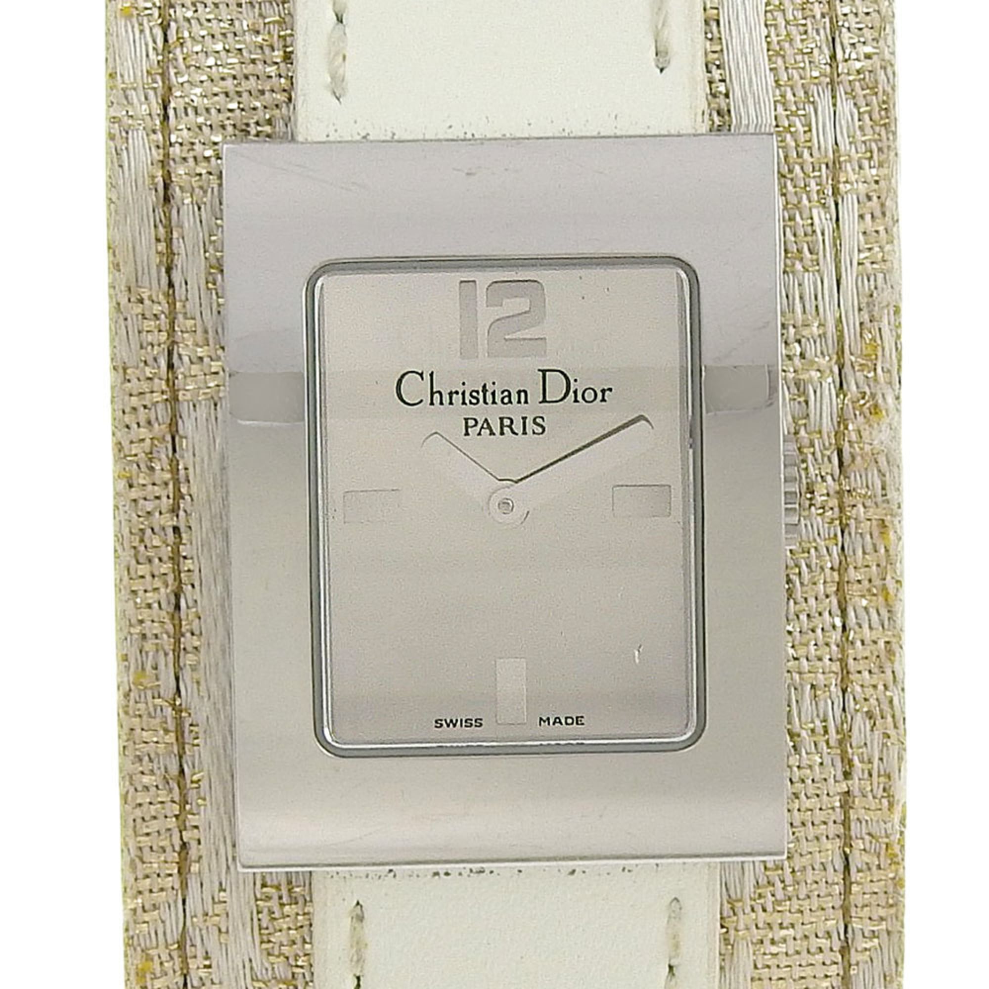Christian Dior Maris Watch D78-109 Stainless Steel x Shimmer Leather Q