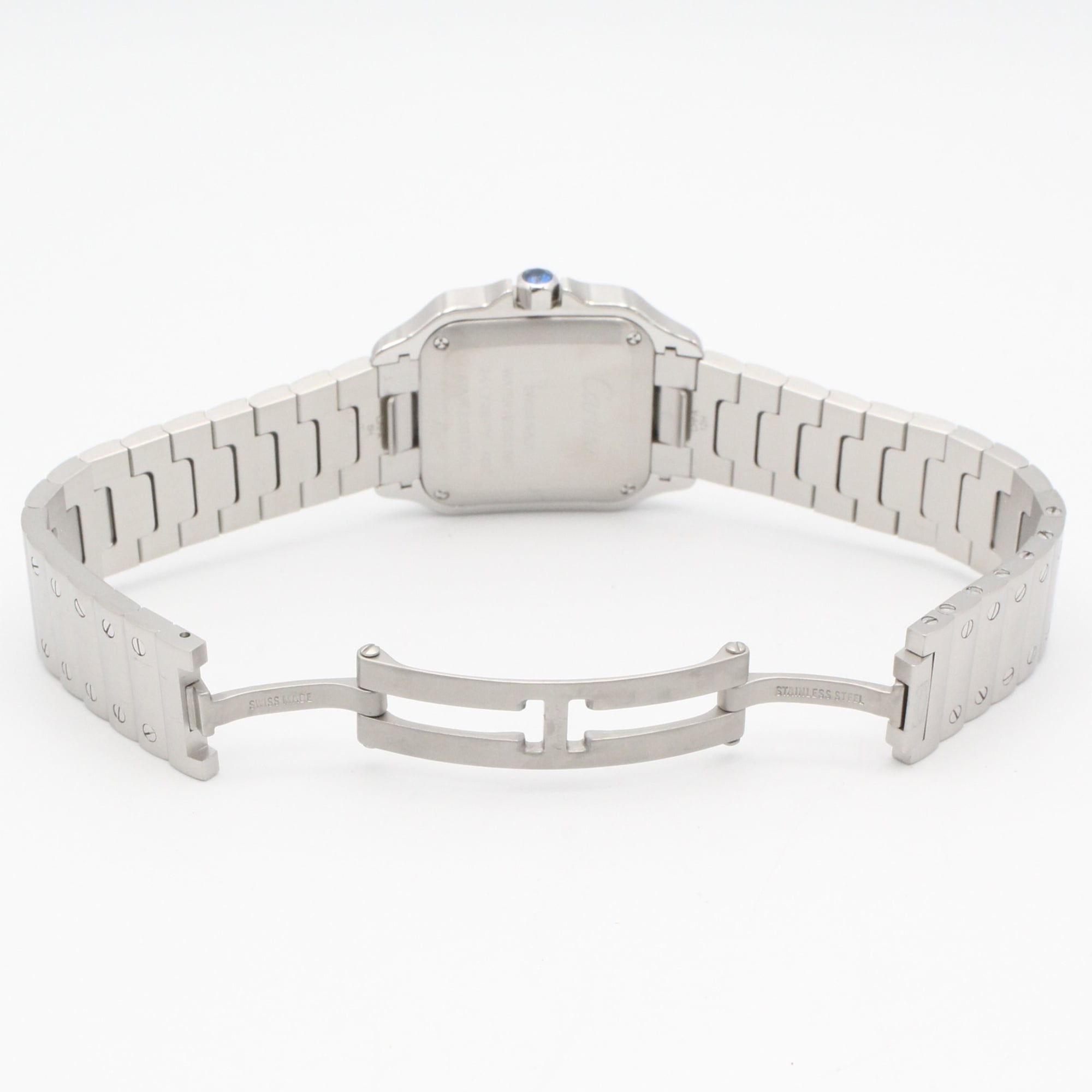 Cartier Santos WSSA0082 Silver Dial Stainless steel 27mm Watch