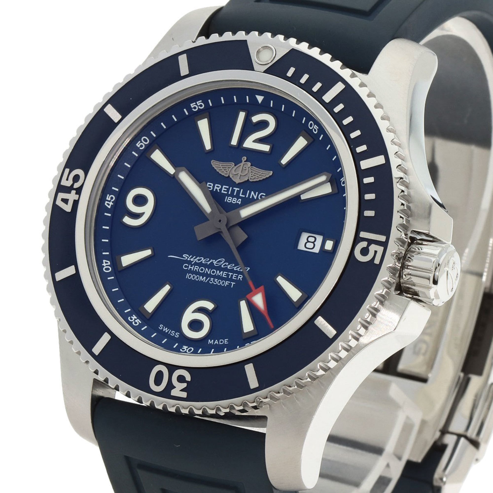 Breitling A17367 Superocean 44 horloge, roestvrij staal en rubber, herenmodel