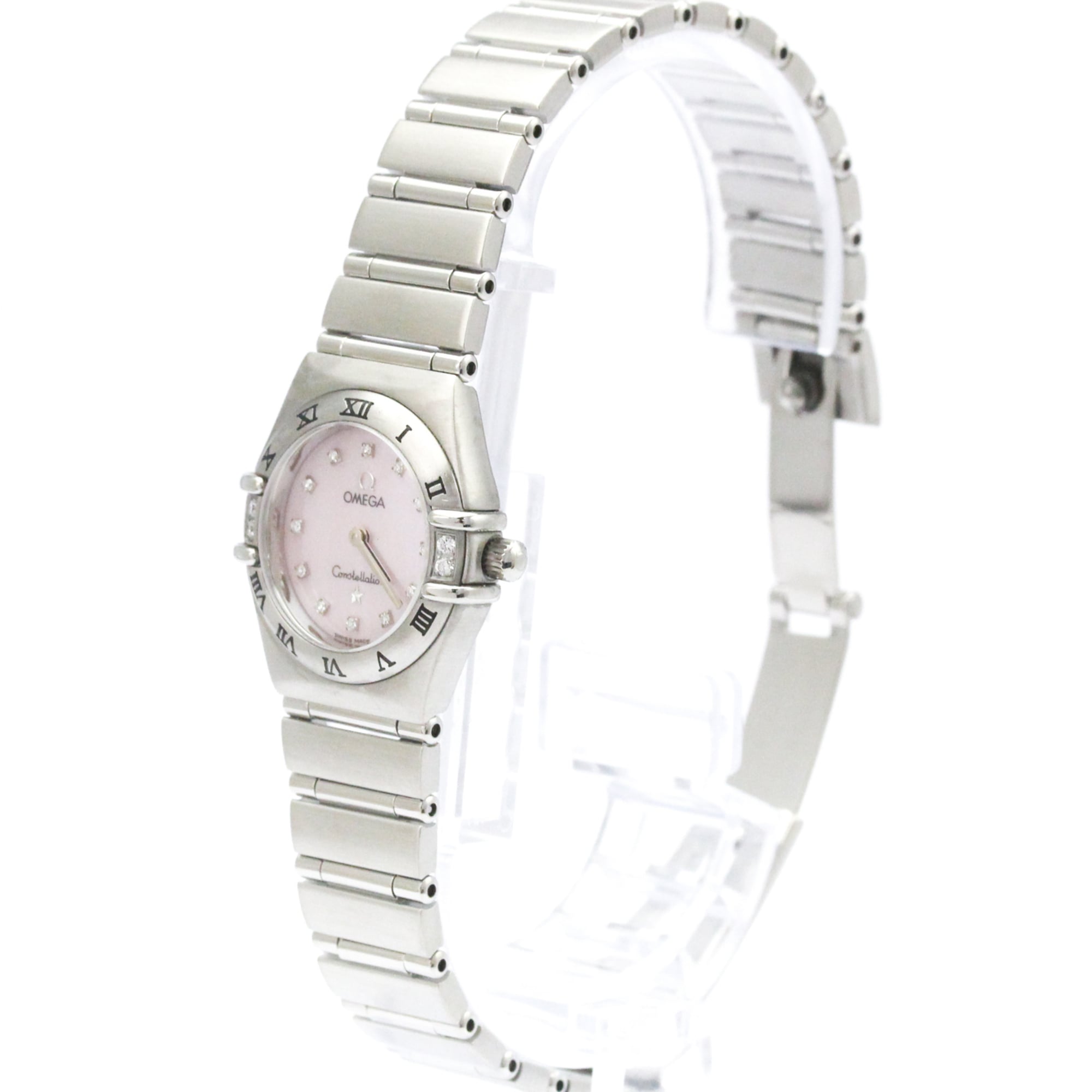 OMEGA Constellation Diamond MOP Dial Ladies Quartz Steel Watch 1567.66 Polished