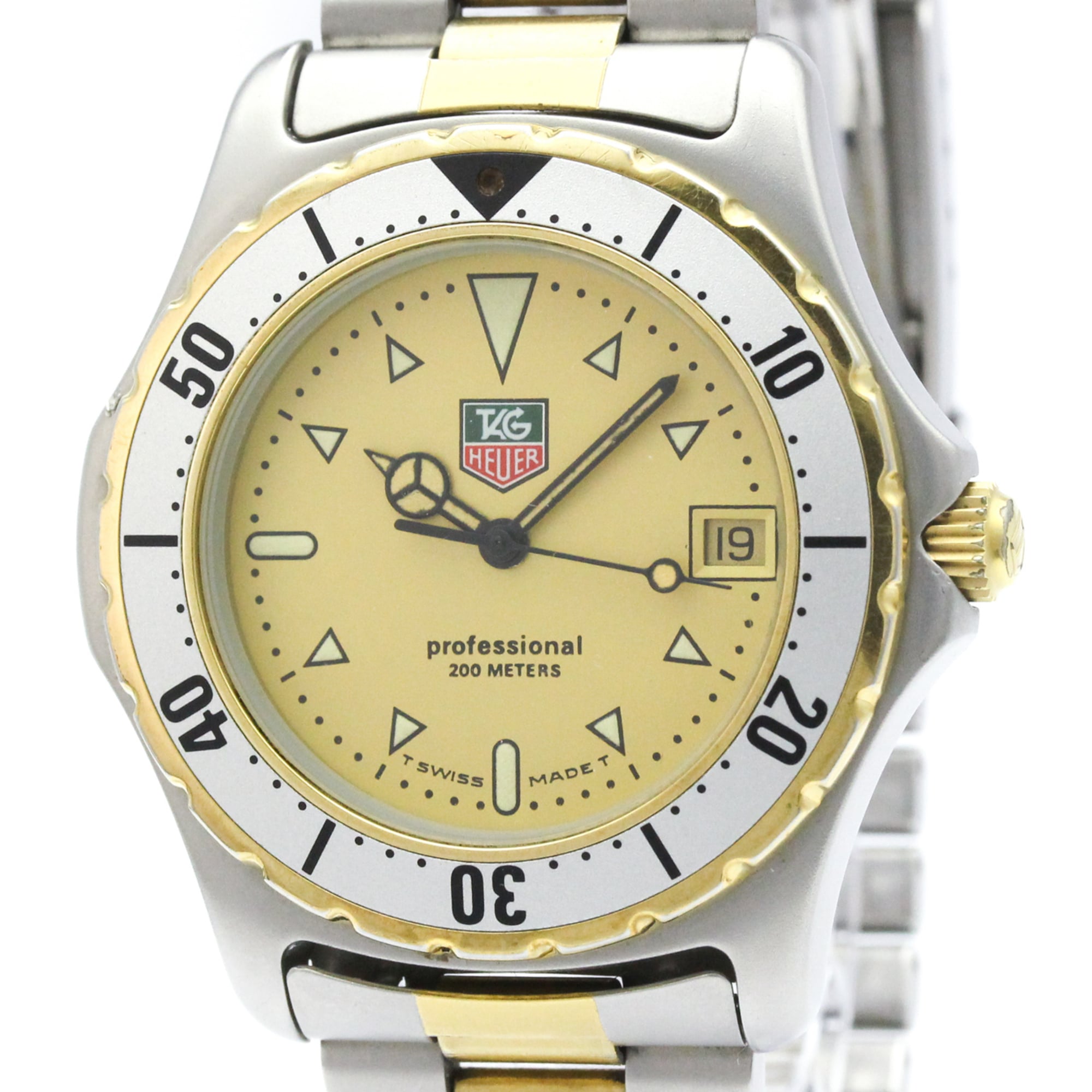 Tak$h【TAG HEUER】professional 2000 TAG HEUER 2000 Professional Gold Plated Steel Quartz Mens 974.006R