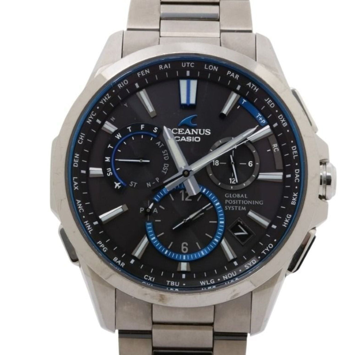 Casio Oceanus OCW-G1100T-1AJF horloge met zwarte wijzerplaat, 46 mm