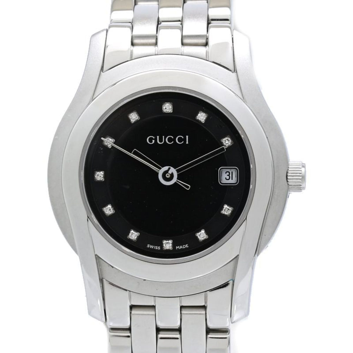 Gucci G-Class Diamond YA055504 YA055504 5500L Schwarz Zifferblatt 27 mm Uhr