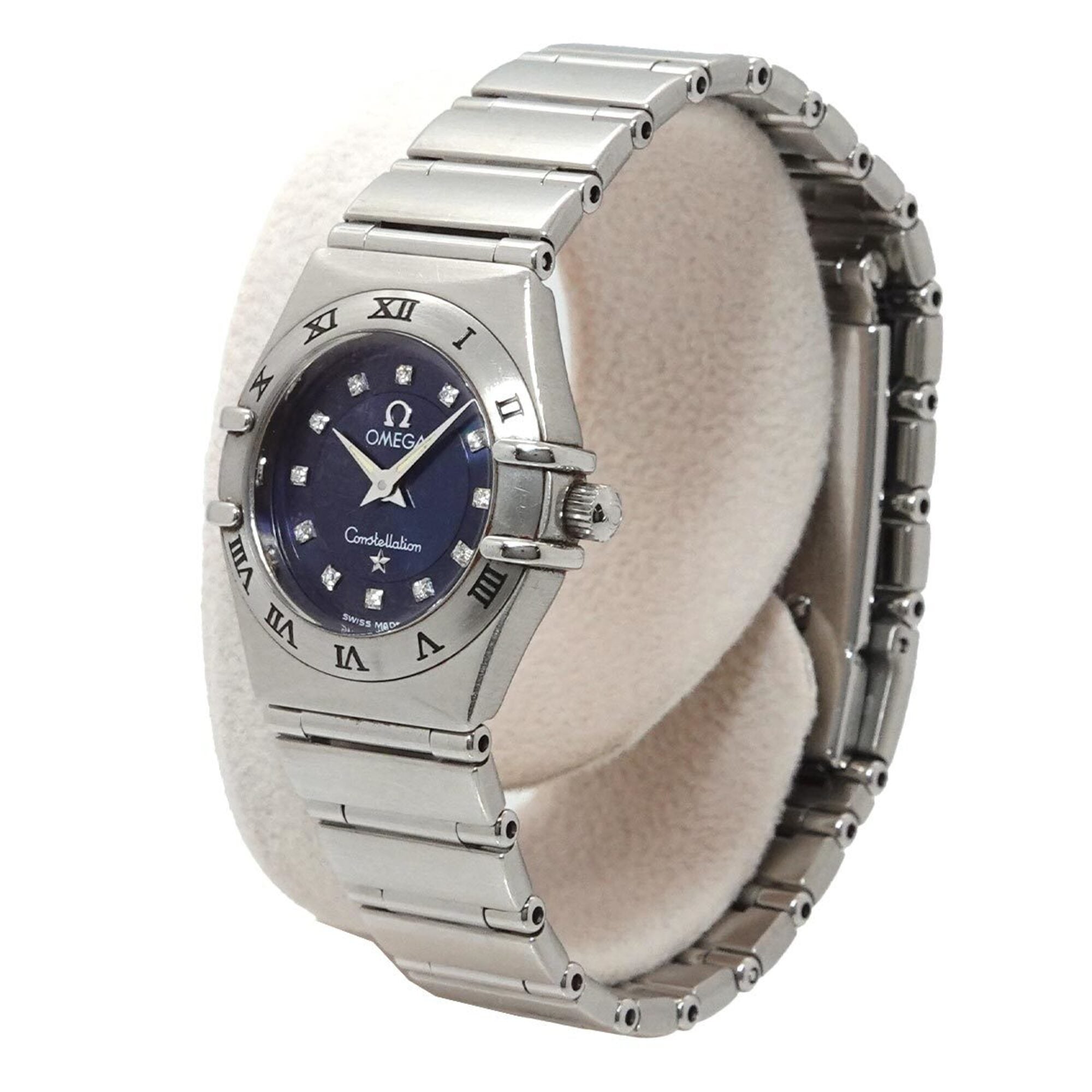 Omega Constellation Mini Cindy Crawford Limited Edition (1997 pieces) 1563 85 Ladies' 12P Diamond Navy Quartz