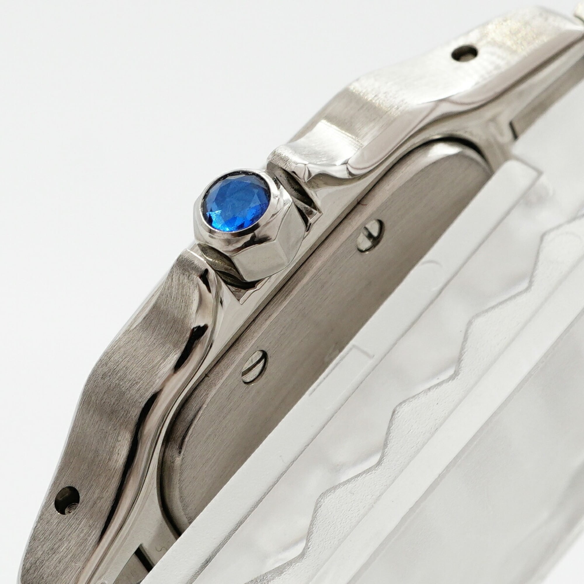 Cartier Santos Galbee SM W20056D6 Damenuhr mit Weiß Zifferblatt