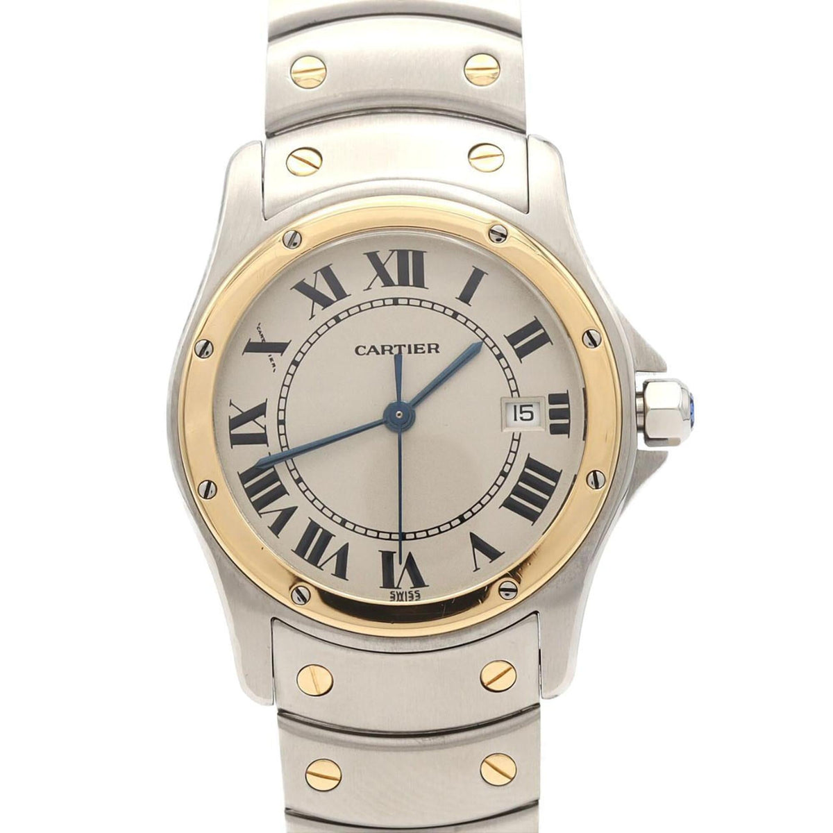Cartier Santos Rund MM W20037R3 Silber Zifferblatt 29 mm Uhr