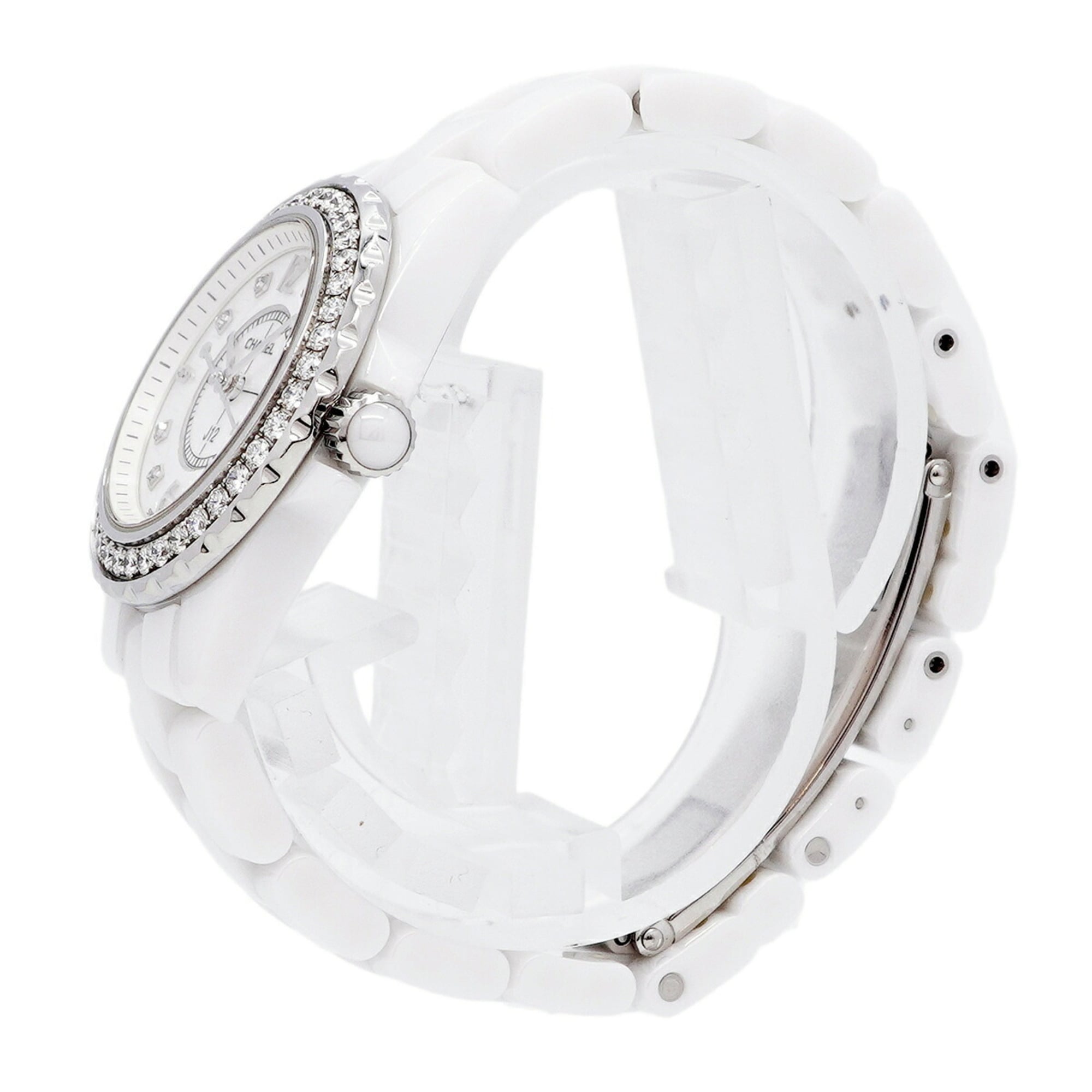 Chanel J12 Diamond H2572 White Dial 28mm Watch