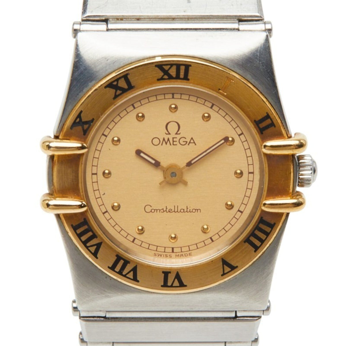 Omega Constellation mit goldenem Zifferblatt, 21 mm Uhr
