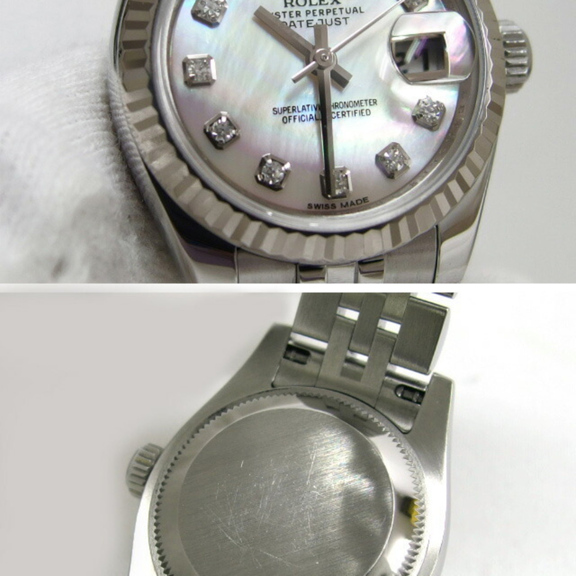 Rolex Datejust Black Shell 10P Diamond dameshorloge