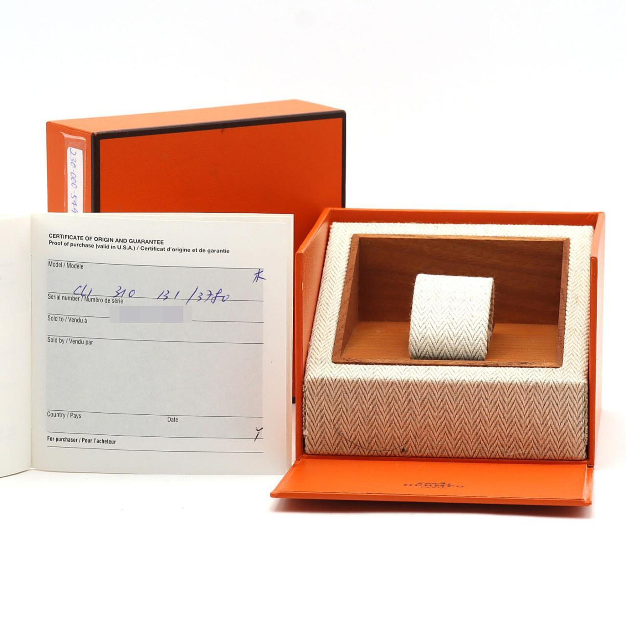 Hermes Clipper CL1.310 White Dial Stainless steel 31mm Watch