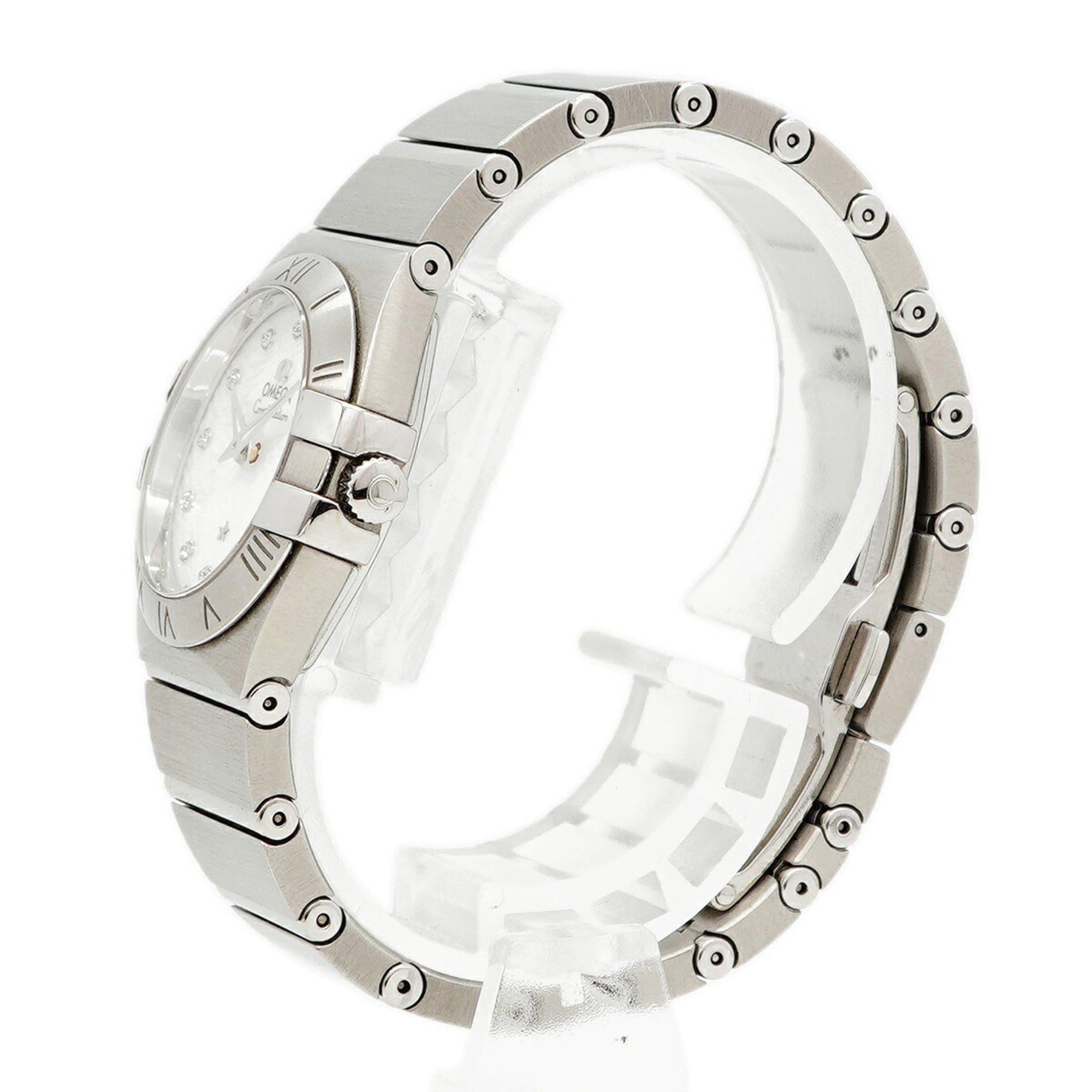 Omega Constellation Plume Diamond 123.10.27.60.55.004 White Dial Wo