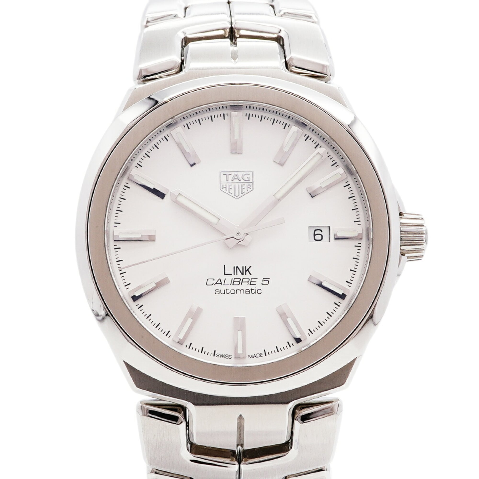 TAG Heuer Link Calibre 5 Date WBC2111 Silver Dial 40mm Watch