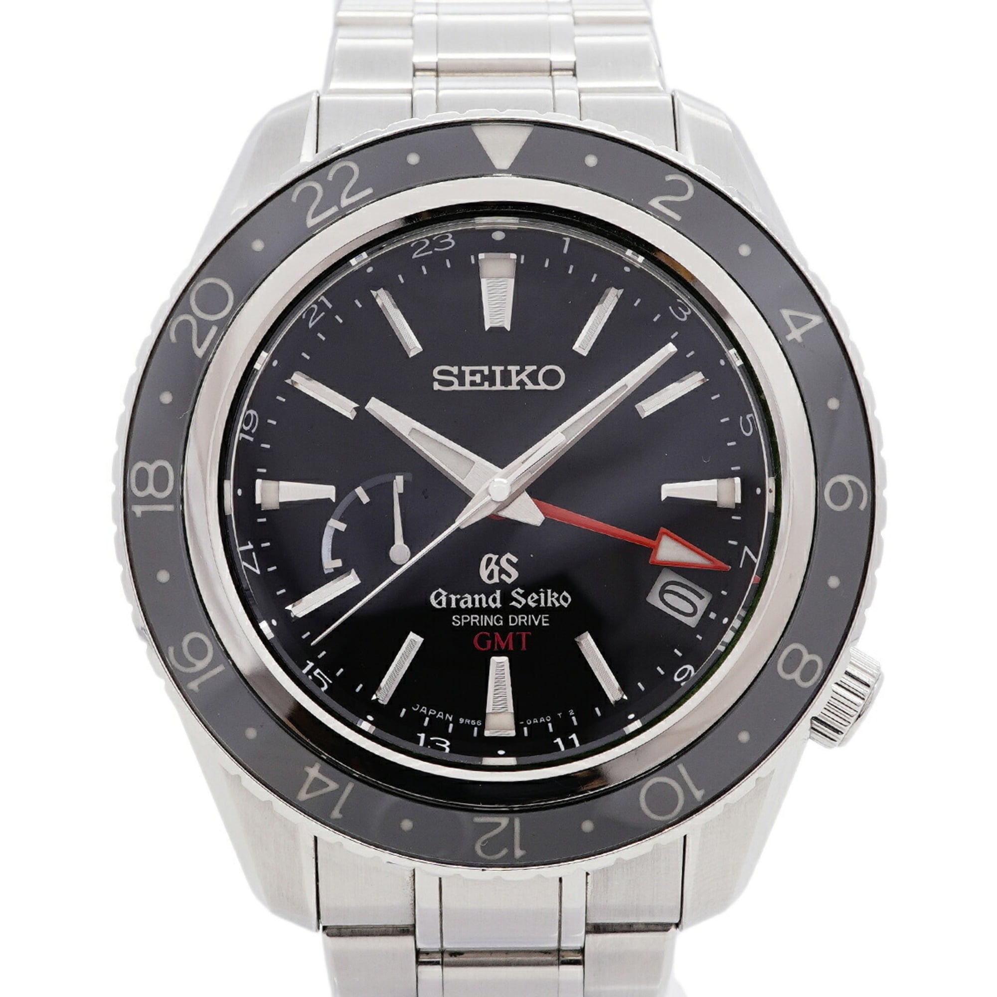 Grand Seiko Seiko Grand GMT Power Reserve SBGE001 Black Dial 44mm Watch