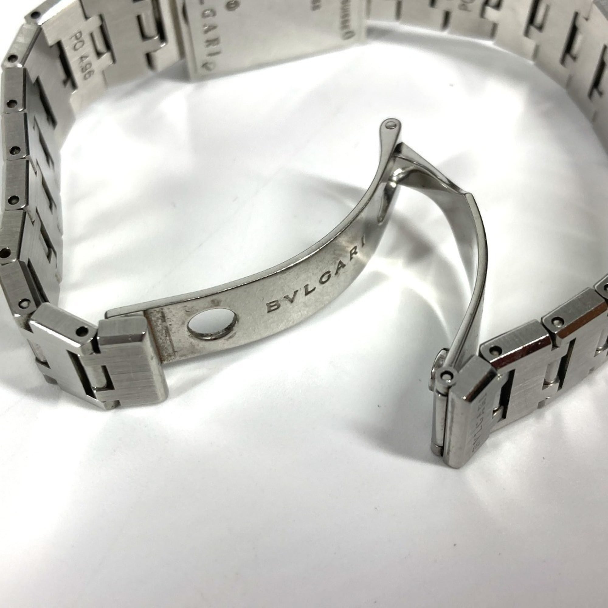 BVLGARI SQ22SS Quadratisch Quadrado Damenuhr, Edelstahl, Silber