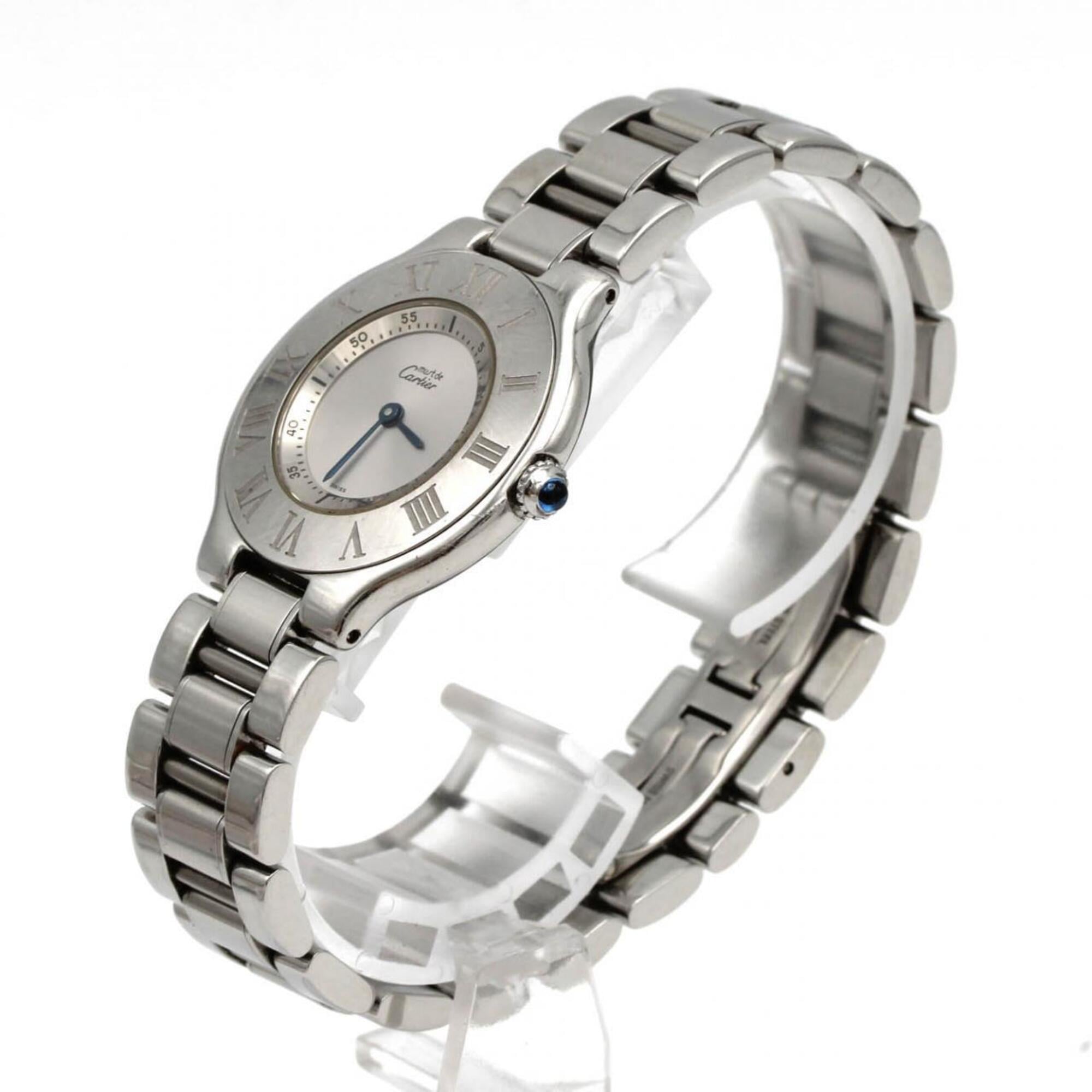 Cartier Must 21LM W10110T2 Silber Zifferblatt 31 mm Uhr