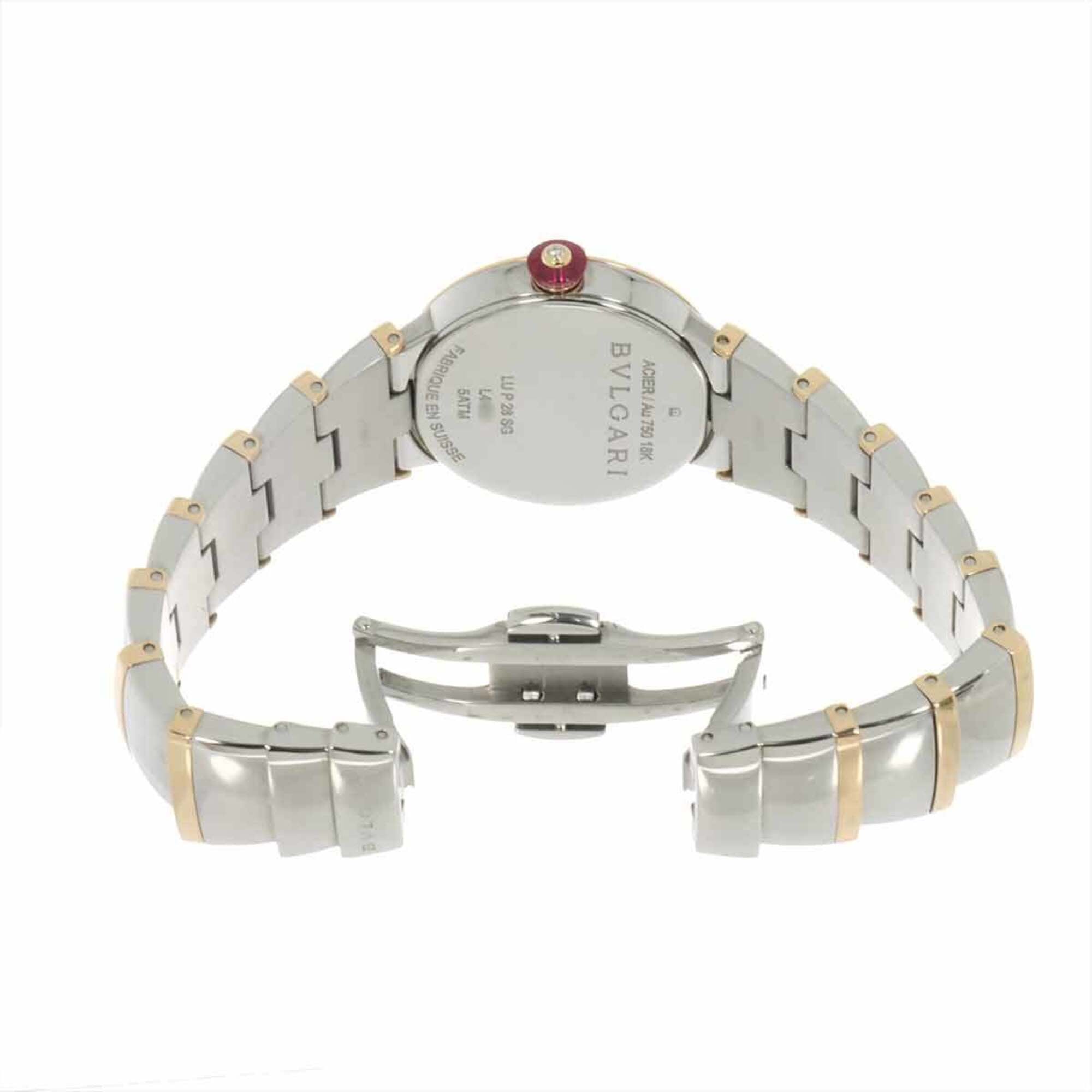 Bulgari Bulgari Lucea Combi LUP28SG Women's Watch 12P Diamond White Shell 18KPG Pink Gold Quartz