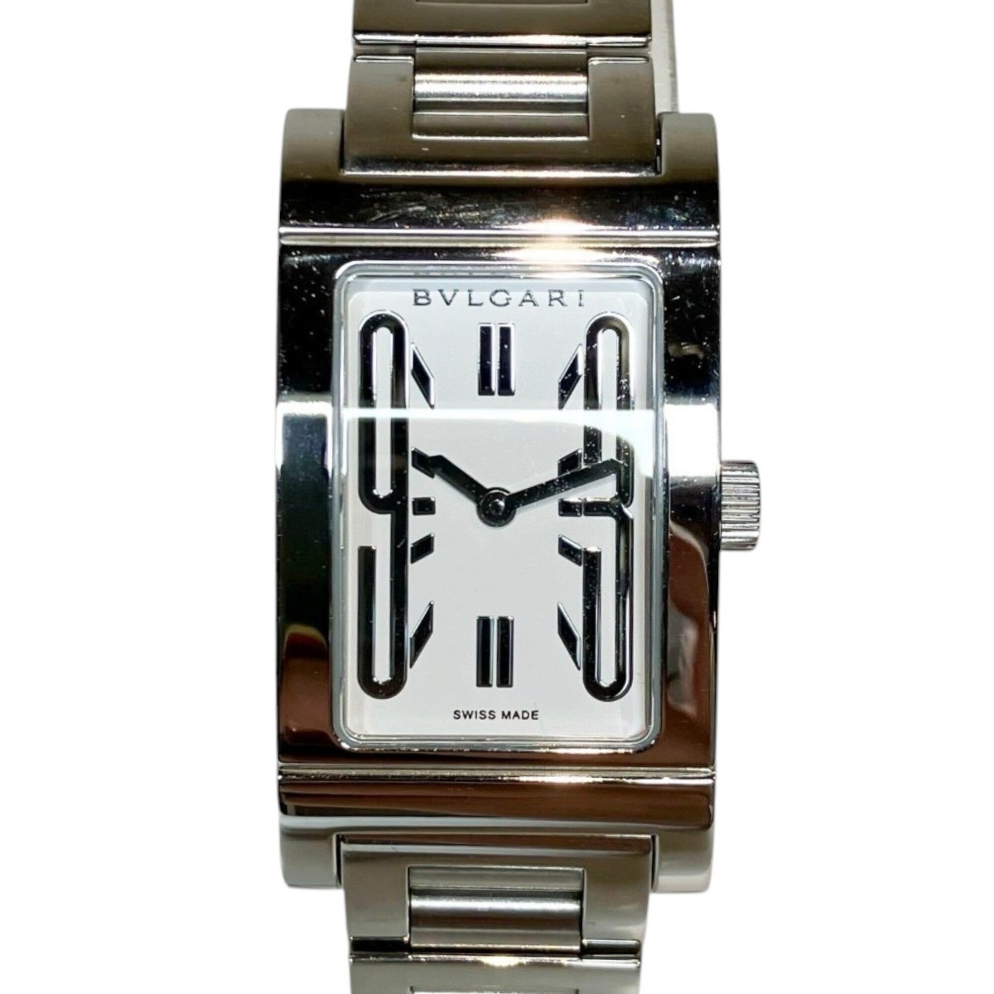 Bulgari Bulgari watch, total weight 74g, stainless steel, quartz movement, white dial, RT39S