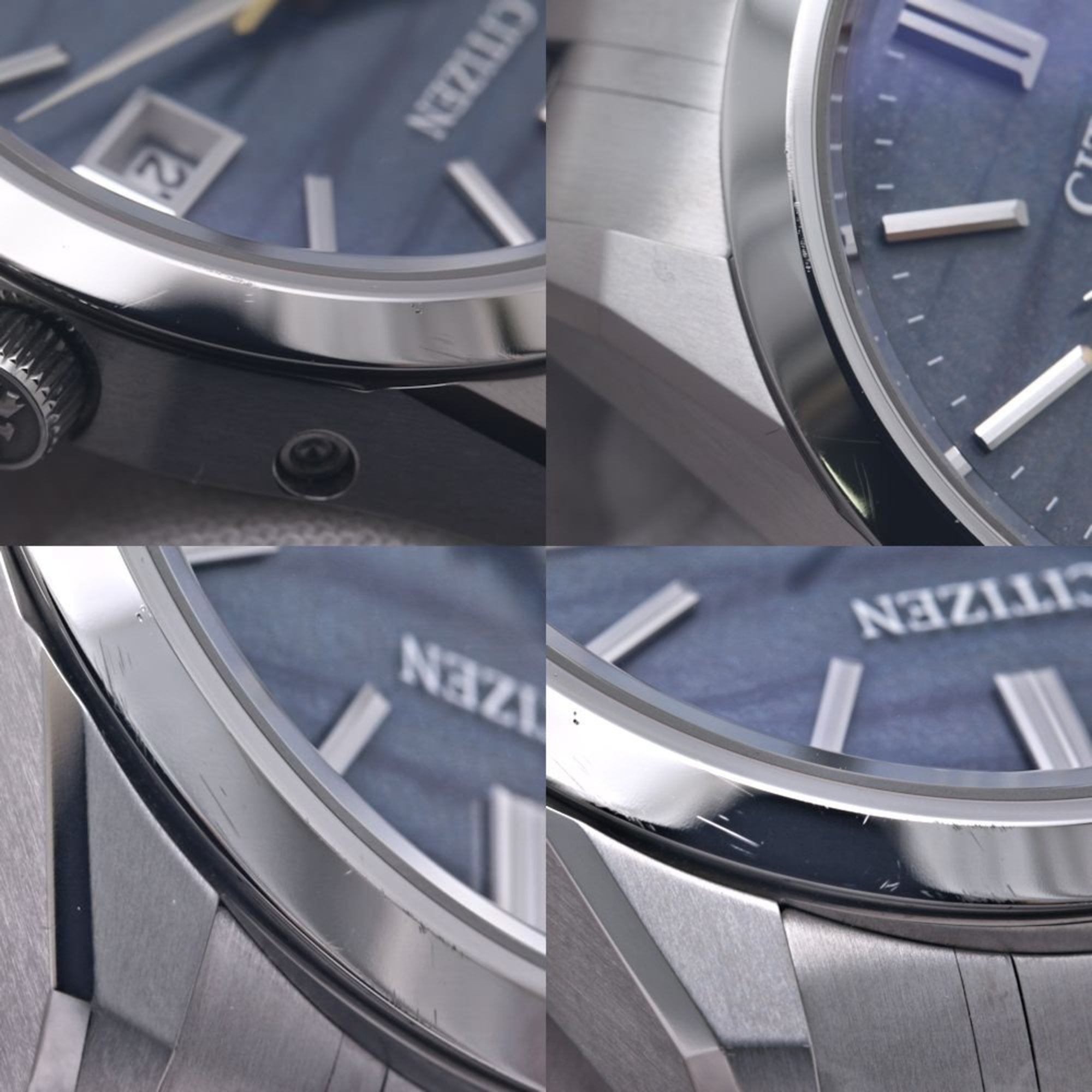 CITIZEN Herren-Solaruhr „The Citizen“ AQ4100-65L aus Titan mit indigogefärbtem Washi-Zifferblatt (40289)