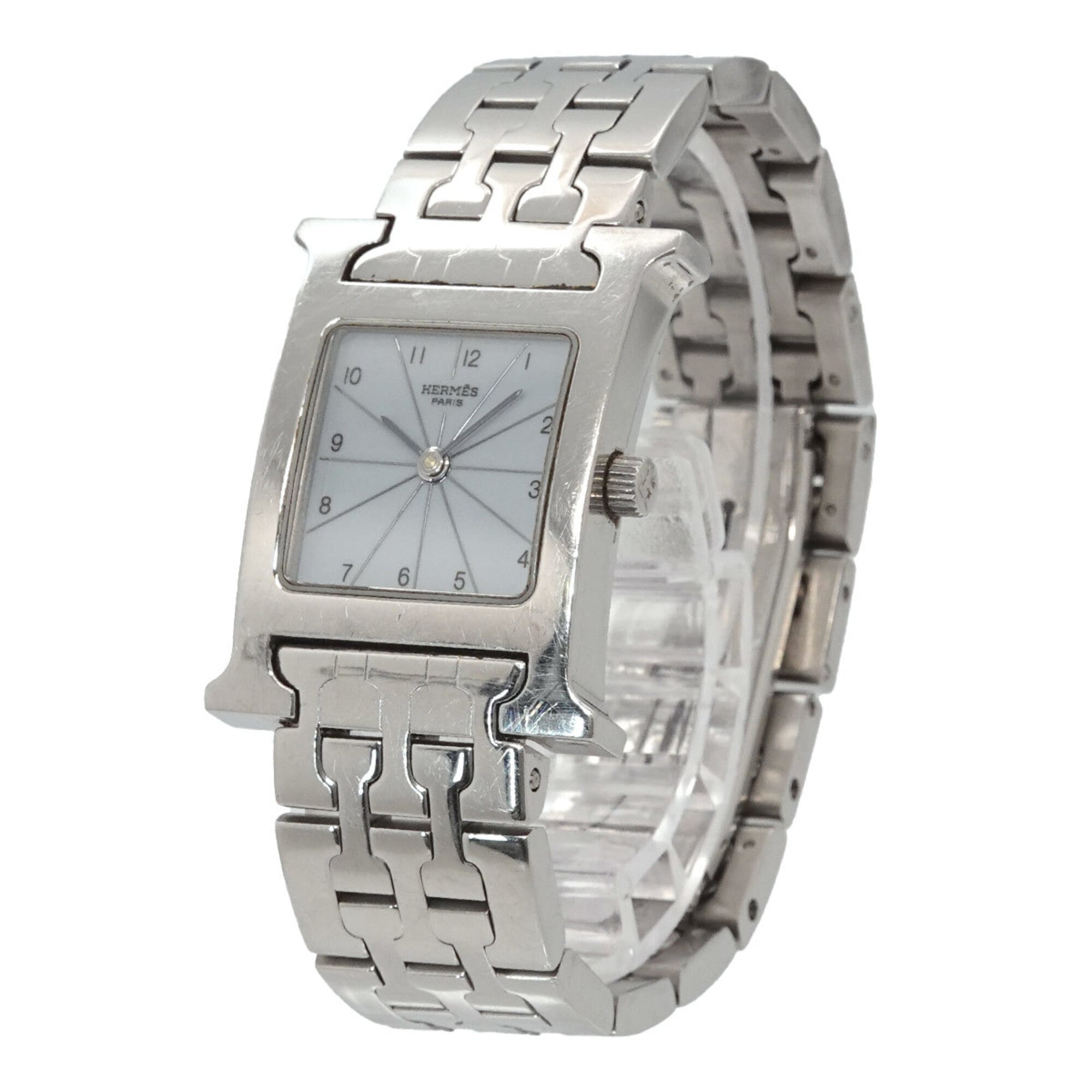Hermes H-Watch HH1 210 dameshorloge wit-grijs quartz H