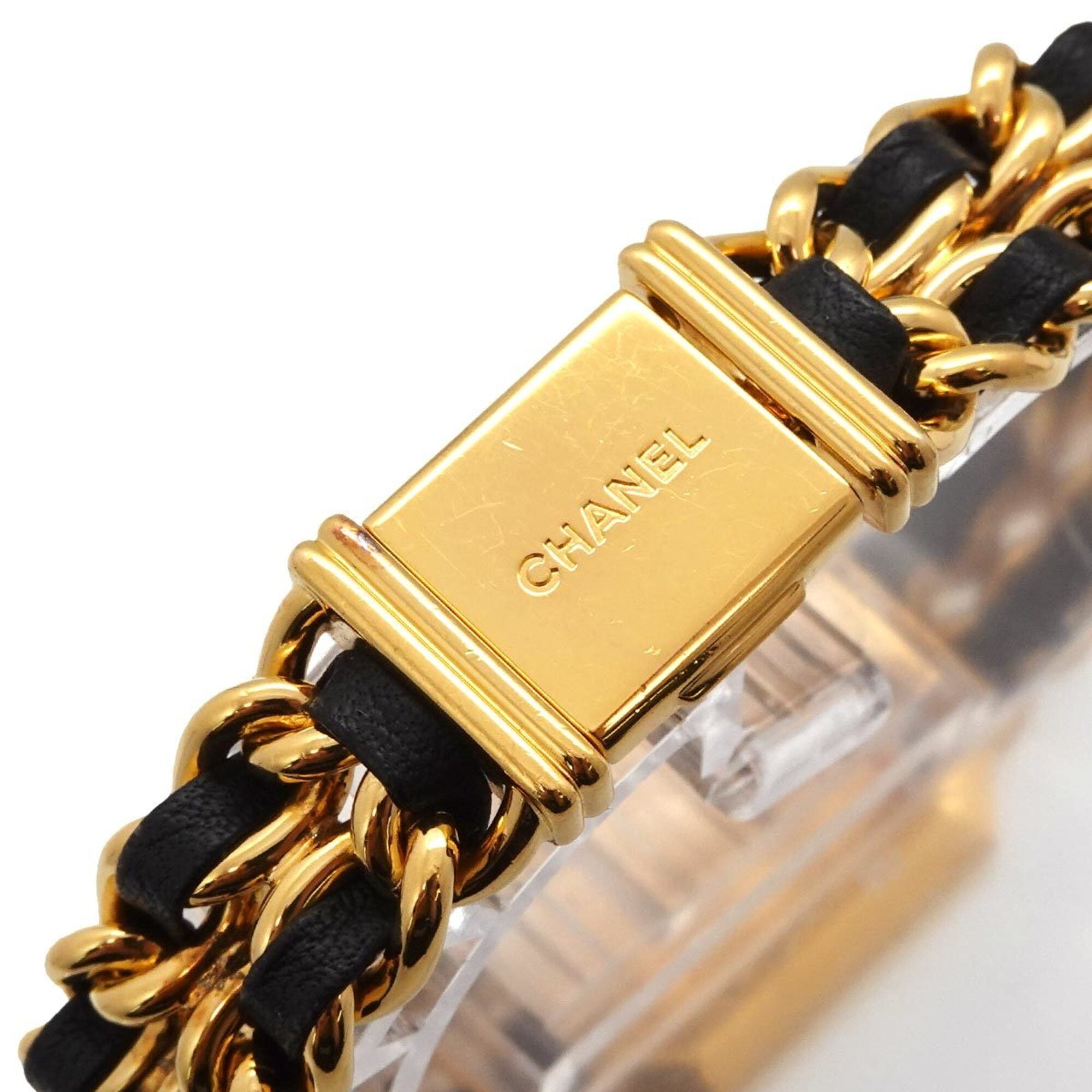 Chanel Premiere Large Size H0001 Women's Watch Black Gold Quartz