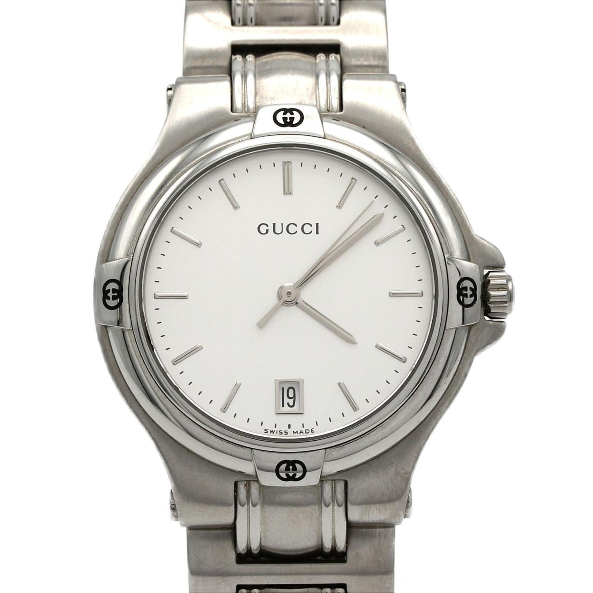 Gucci Round Case 9040M YA090318 SS Quartz Watch