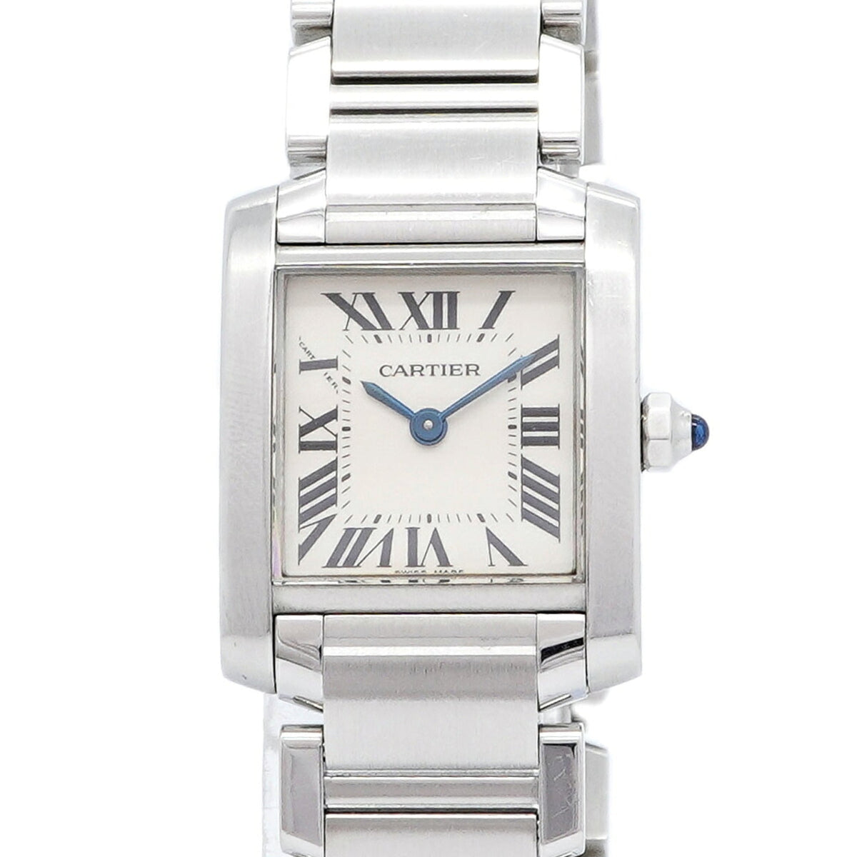 Cartier Tank Française SM W51008Q3 horloge met ivoorkleurige wijzerplaat, 20 mm