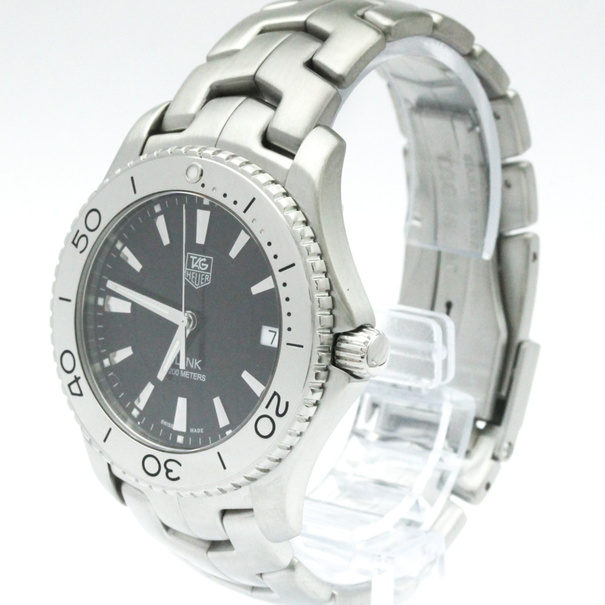 TAG HEUER Link Stainless Steel Quartz Mens Watch WJ1110 Polished