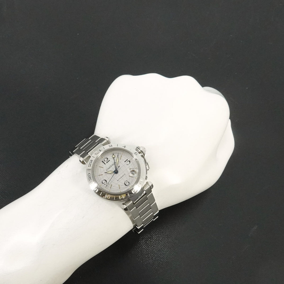 Cartier Pasha C Meridian GMT W31078M7 Silber Zifferblatt 35 mm Uhr