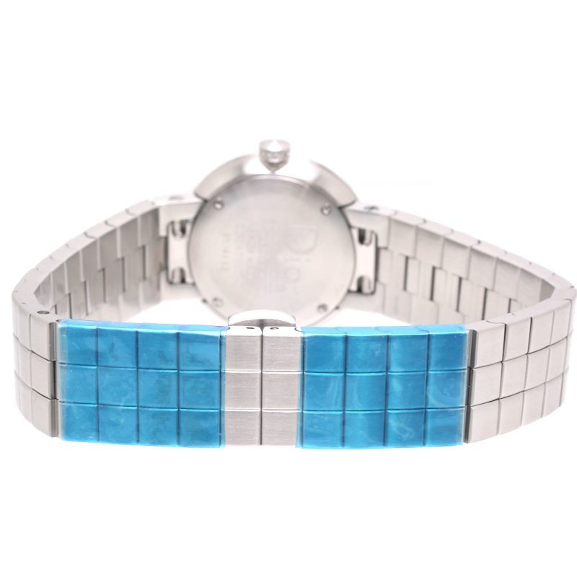 Christian Dior La D de CD047110M002 horloge met 4 diamanten en een diamanten lunette, roestvrij staal, dames, 39934