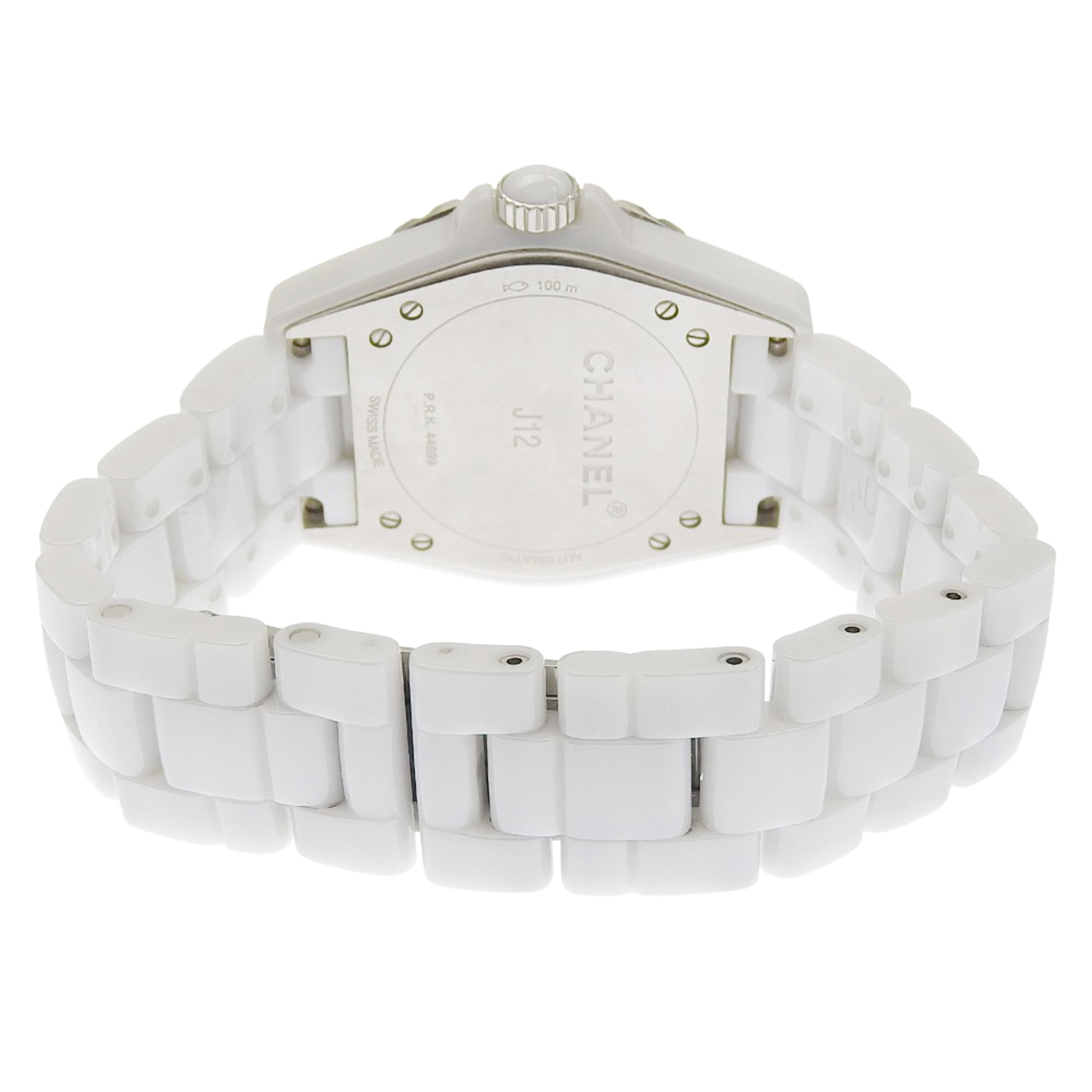 Montre CHANEL J12, 11 diamants, Cal. 2895-2, H4345, céramique Blanc, mouvement Automatique, Quelques Secondes, cadran, J12, garçon