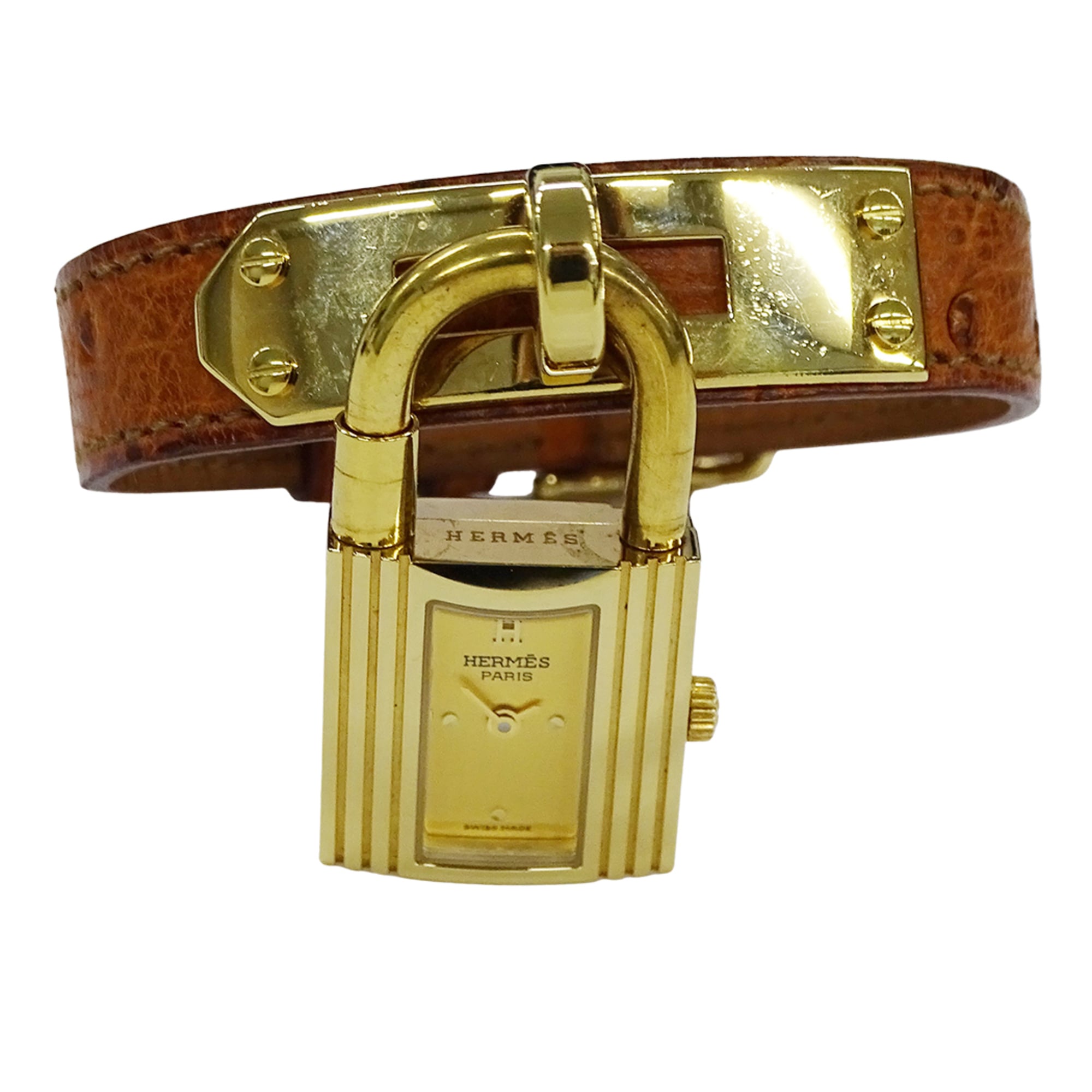 Hermes Kelly KE1.201 Gold Dial 20mm Watch