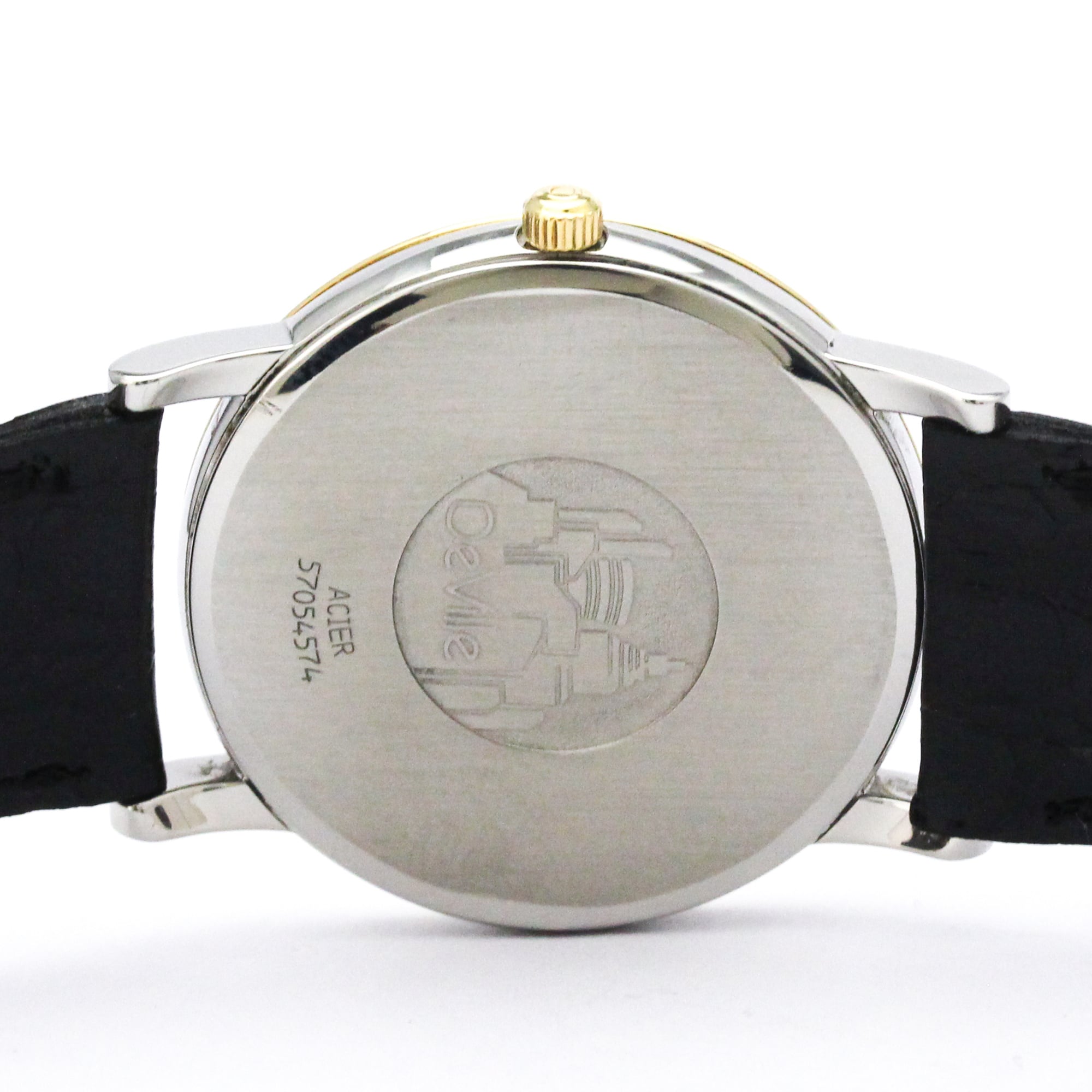 OMEGA Omega Devil Prestige Herrenuhr 18 Karat Gold Edelstahl Quarz 7714.11.01