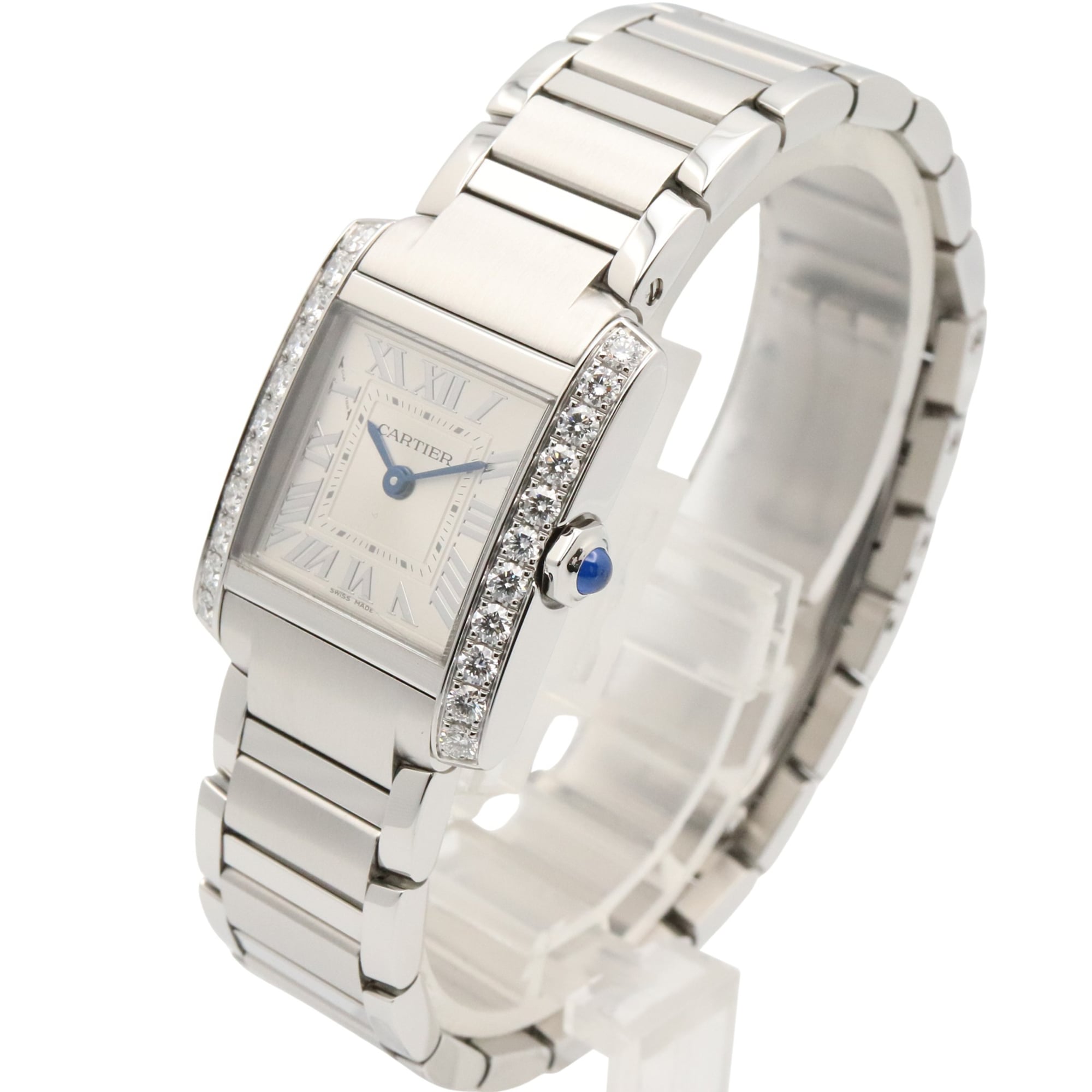 Cartier Tank francaise W4TA0020 Silver Dial Stainless steel 21mm Watch