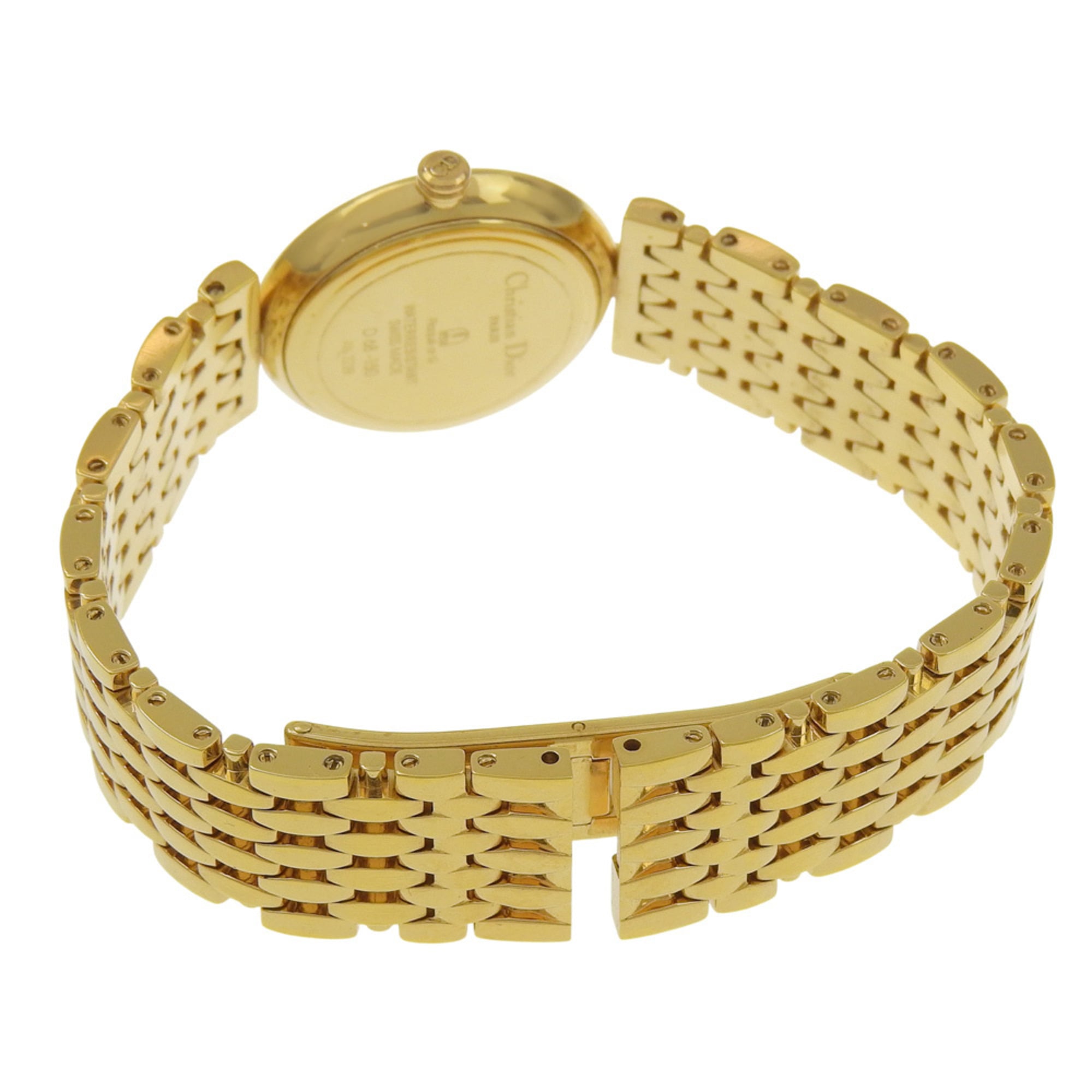 Montre Christian Dior D68-150, plaquée or, Quartz, affichage analogique, cadran, pour femme.