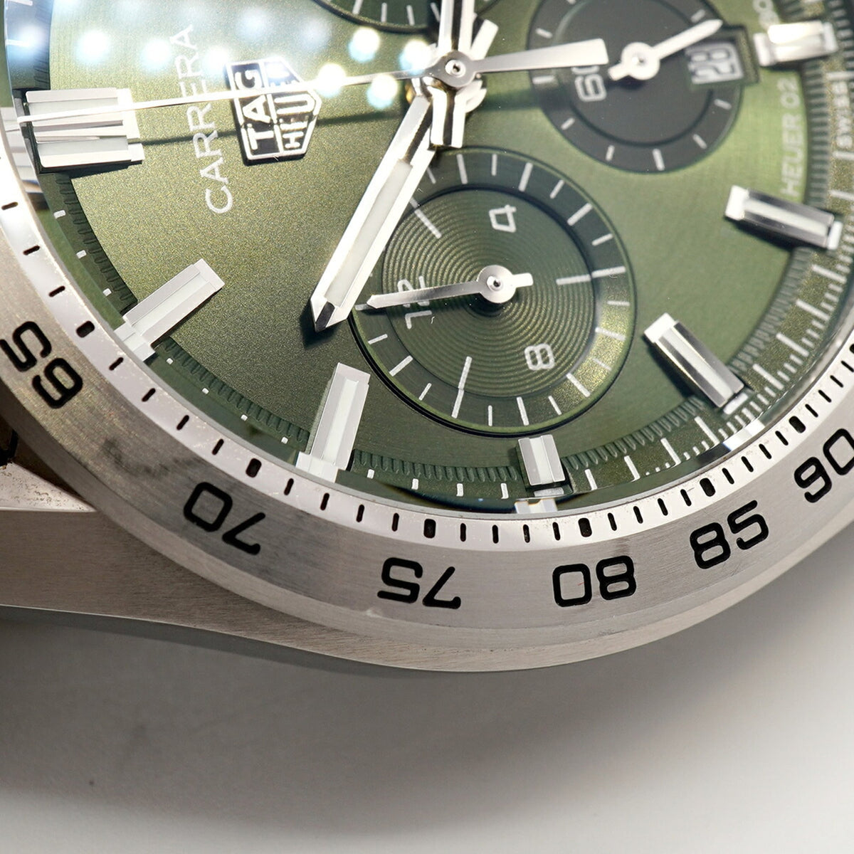 TAG Heuer Carrera Calibre 02 Sport CBN2A10 Green Dial 44mm Watch