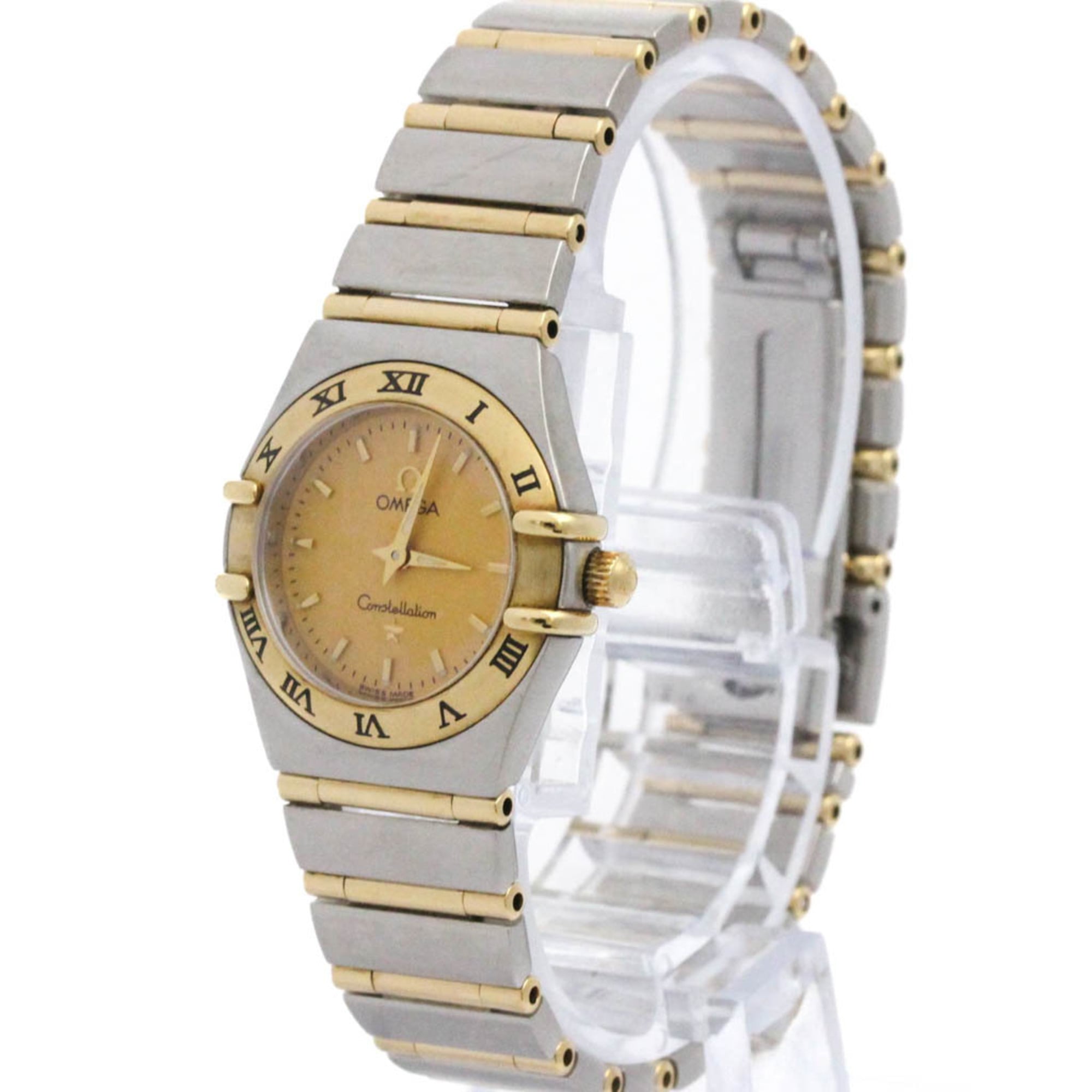 OMEGA Constellation 18K Gold Steel Quartz Ladies Watch 1262.10