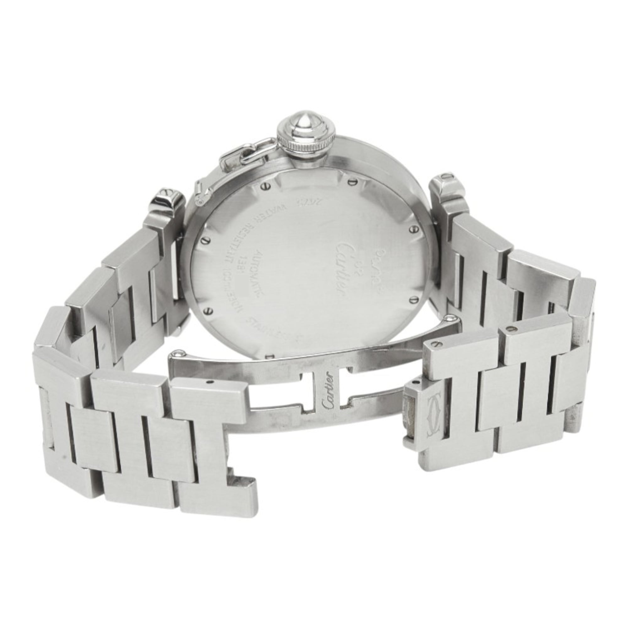 Cartier Pasha C Big Date W31053M7 Automatic (with manual ) Black Dial Stainless Steel Ladies CARTIER