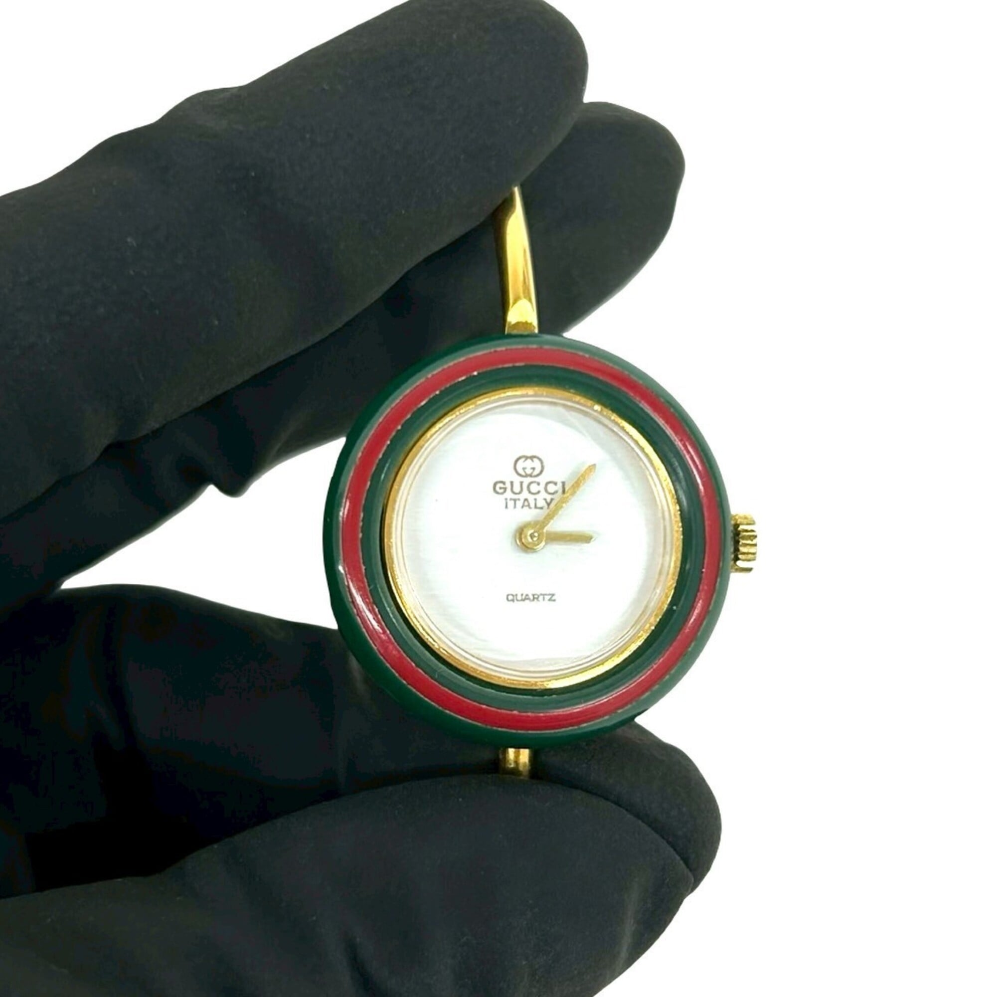 GUCCI Vintage Changeable Bezel Sherry Line GP Quartz Wrist Gold 32094