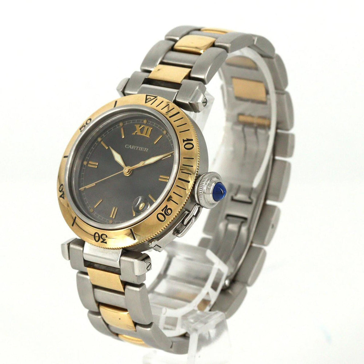 Montre Cartier Pasha de Bronger W31016N1, cadran gris, 35 mm