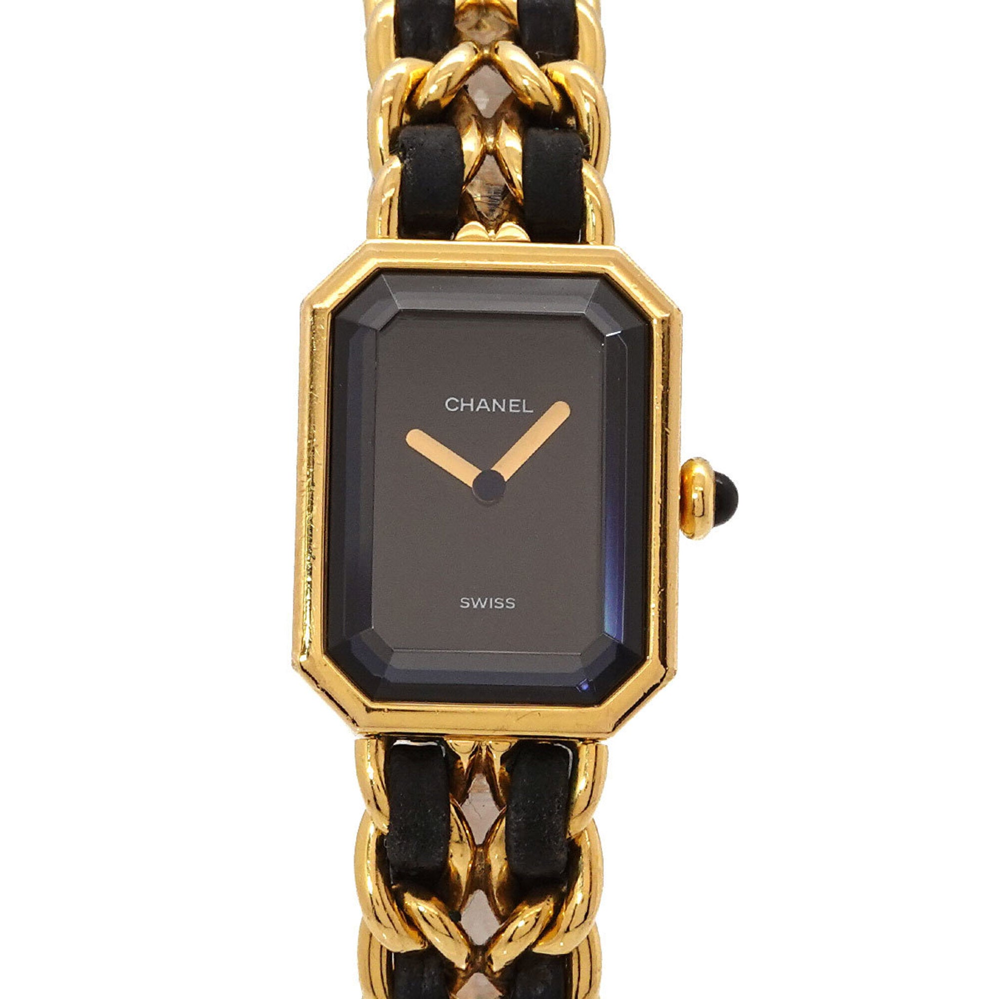 Chanel Premiere H0001 Women's Watch, Size M, Black & Gold, Quartz Movement.