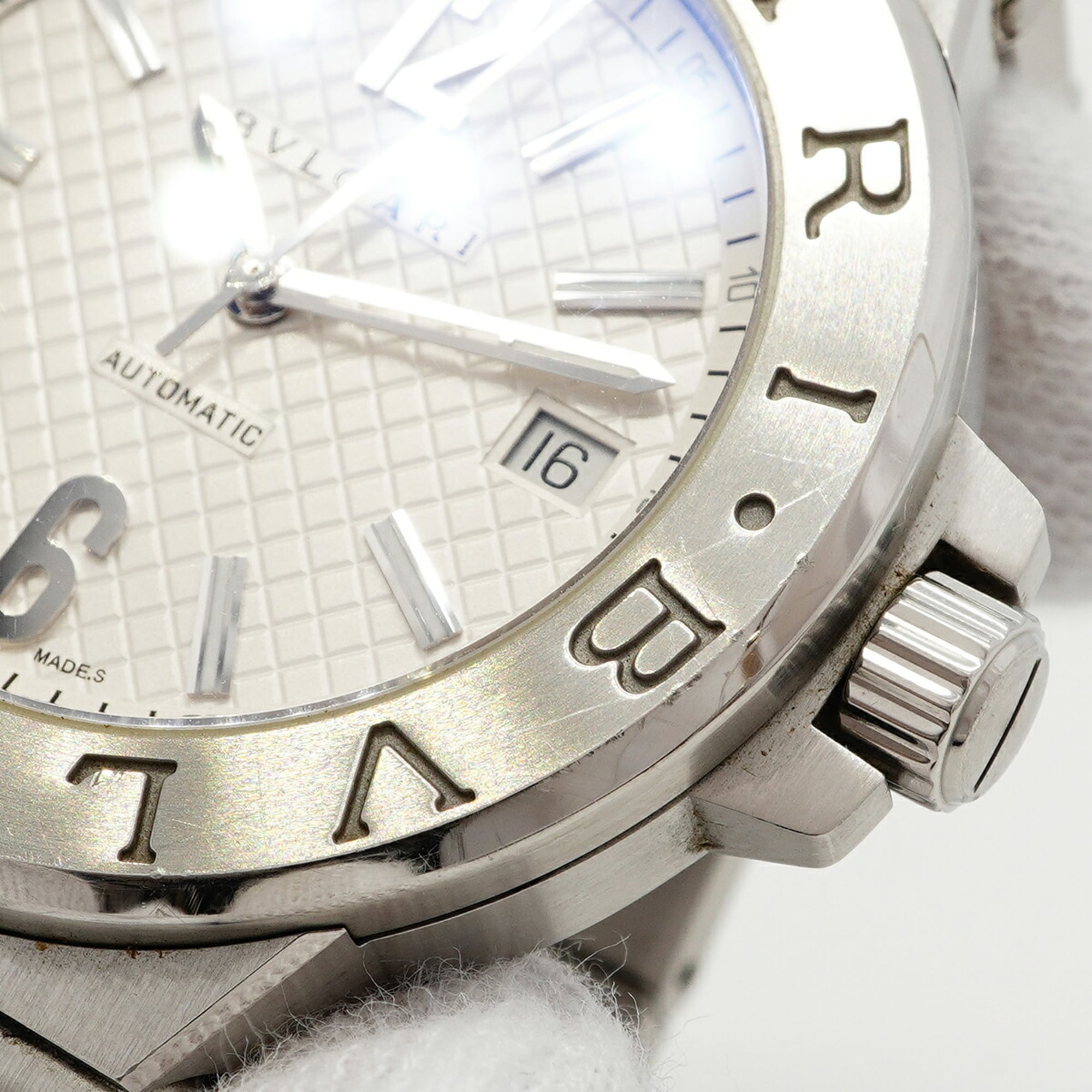 Bvlgari Diagono DG40S Silver Dial Stainless steel 40mm Watch