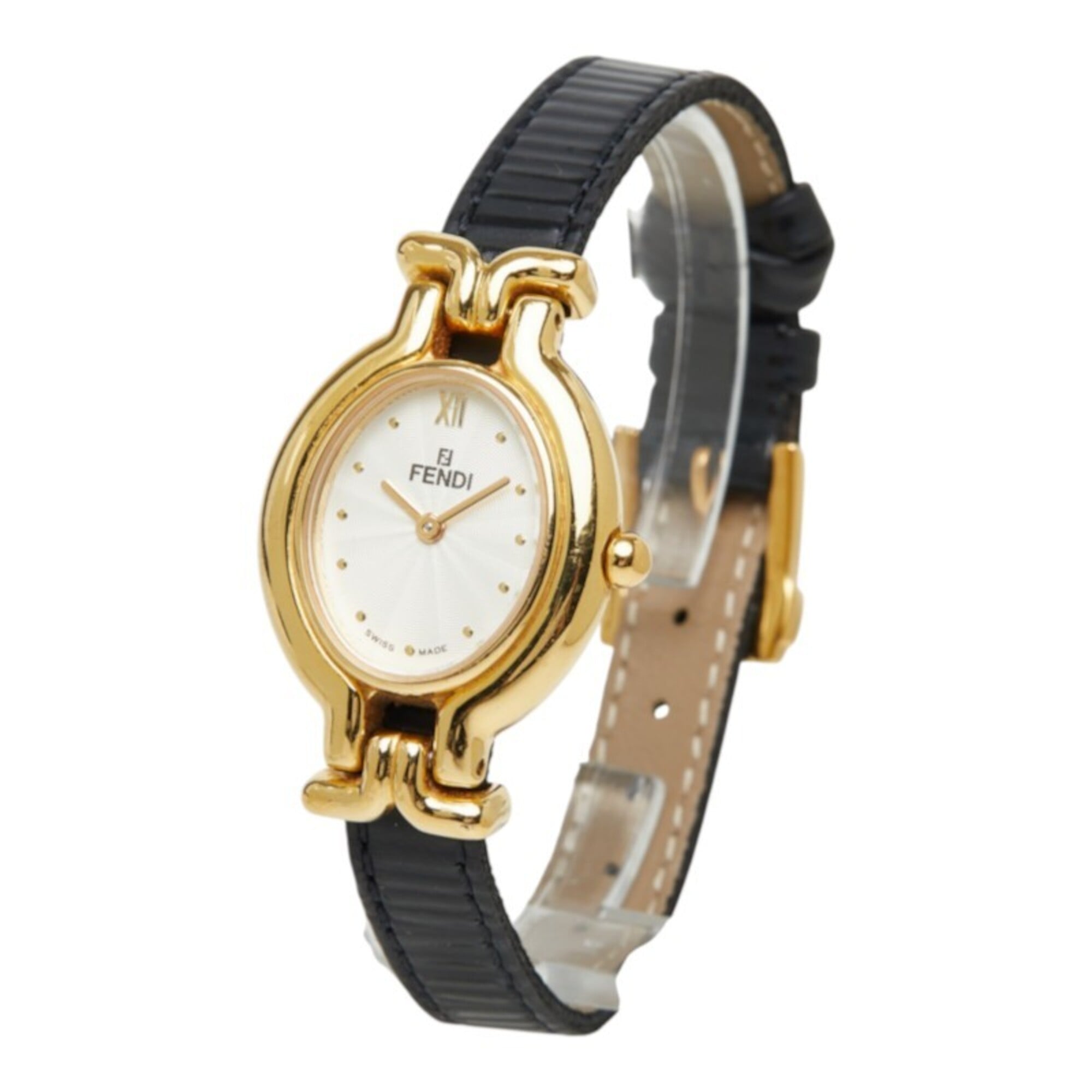 Montre Fendi Chameleon à bracelet interchangeable, 7 couleurs, 640L Blanc, cadran de 24 mm
